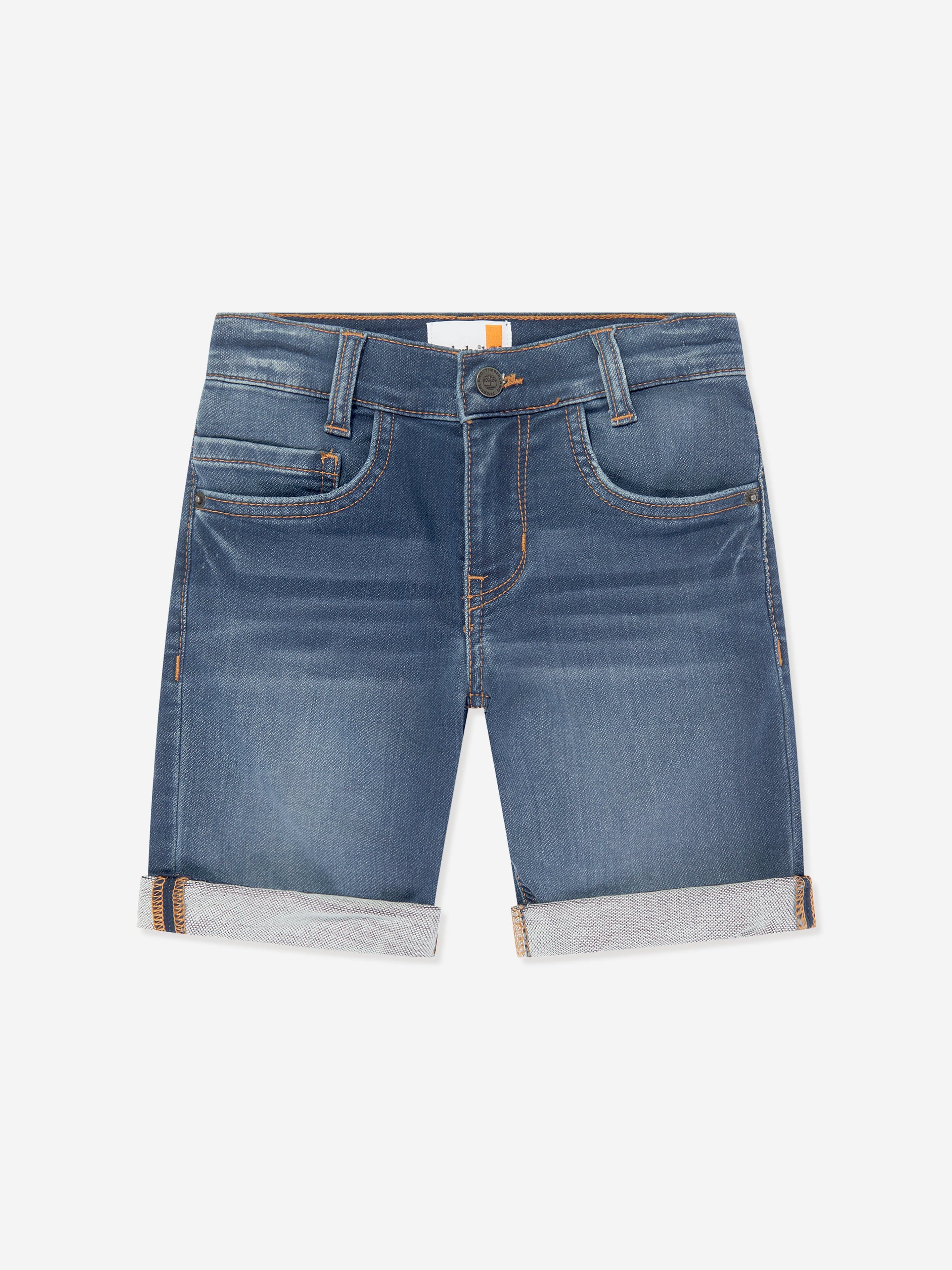 Timberland Boys Denim Knot Bermuda Shorts in Blue