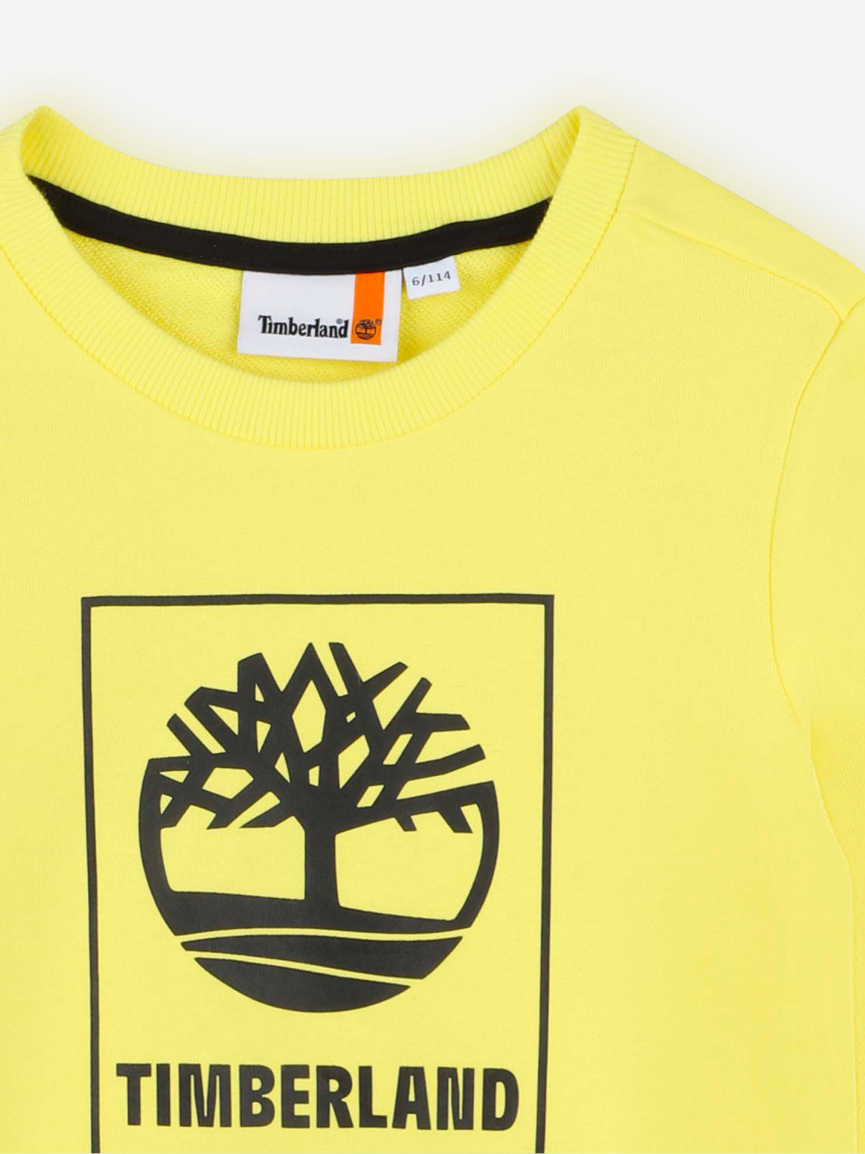 Timberland Boys Logo Sweatshirt in Yellow