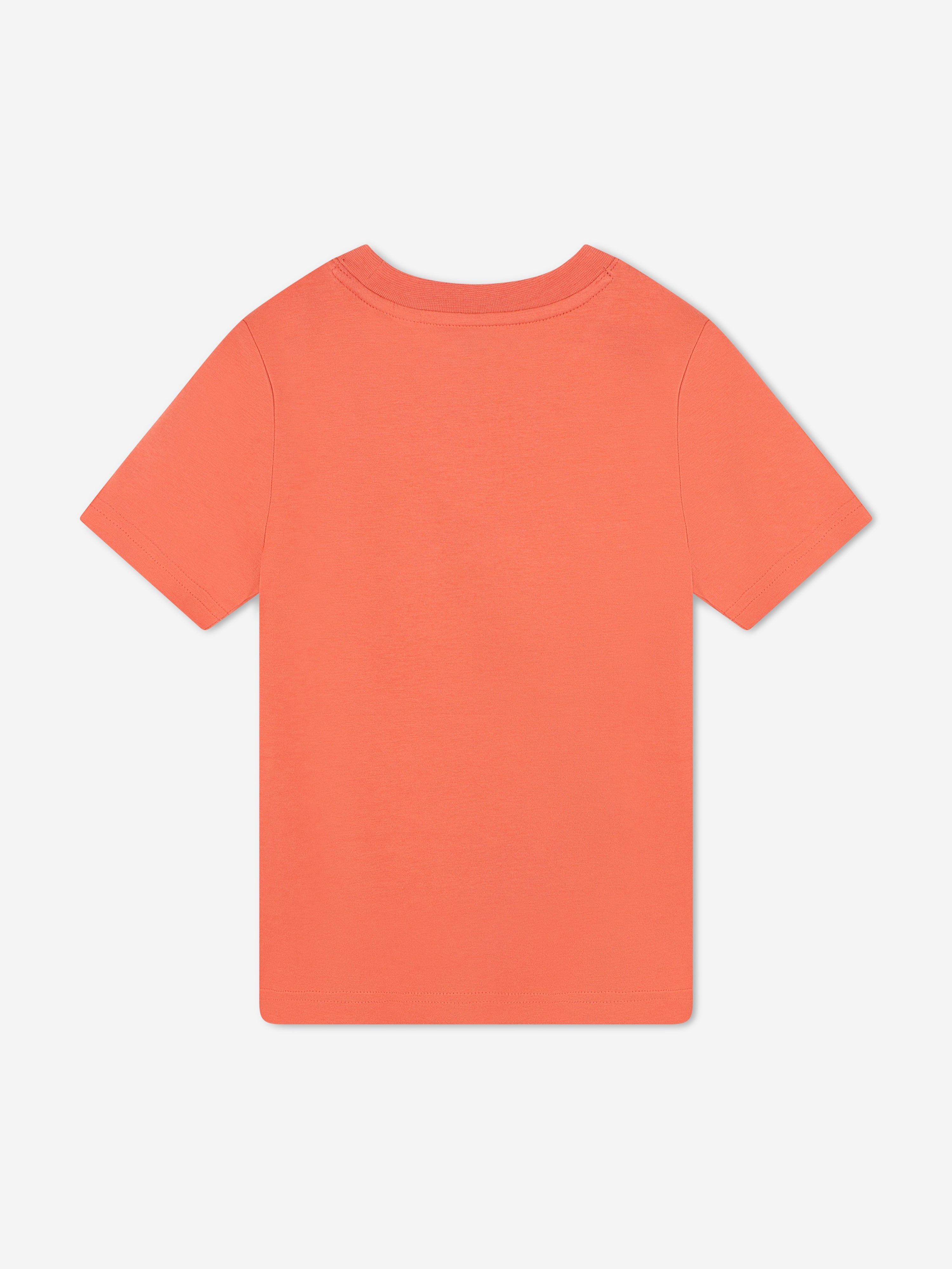 Timberland Boys Logo Print T-Shirt in Orange