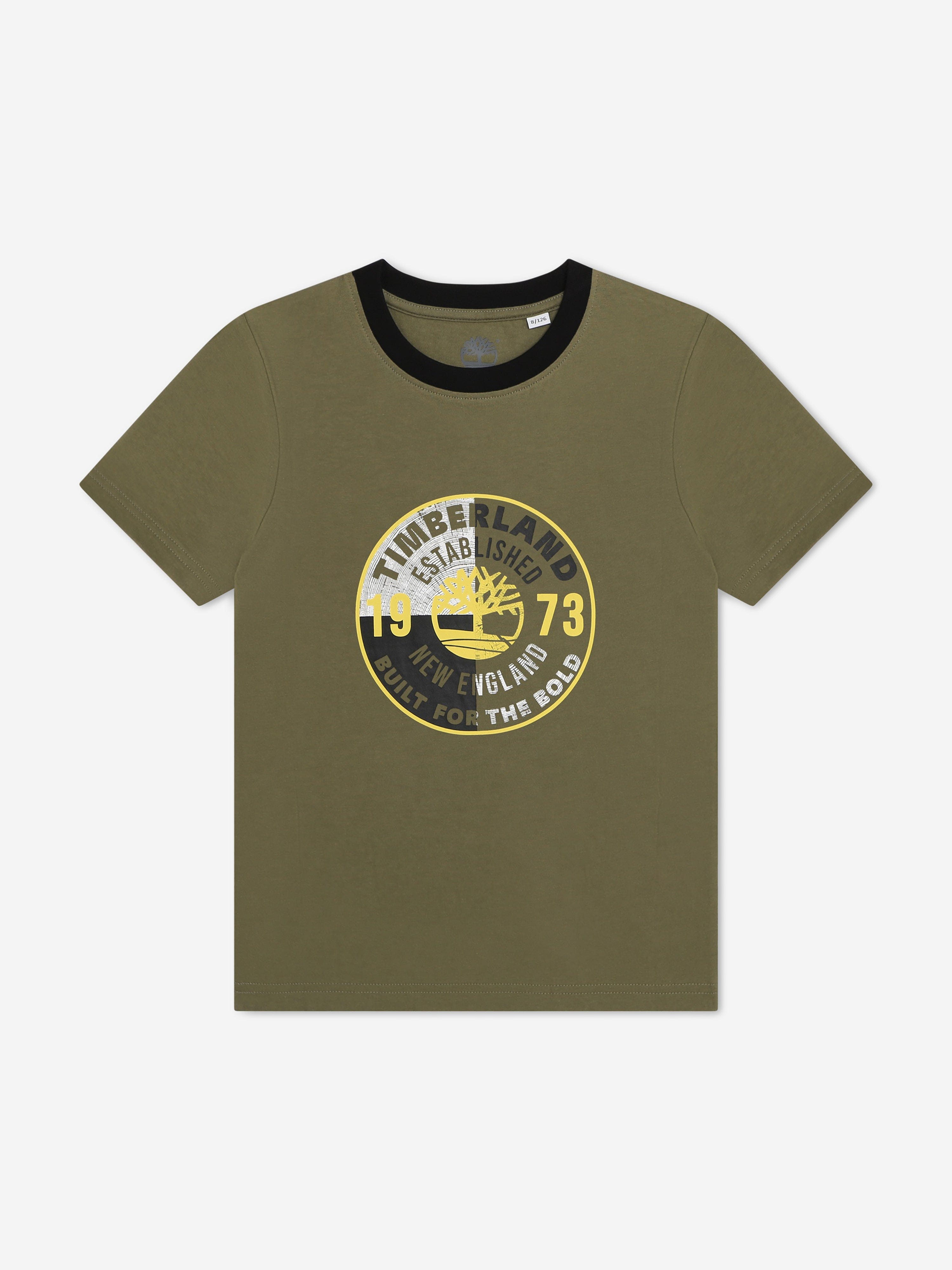 Timberland Boys Logo Print T-Shirt in Green