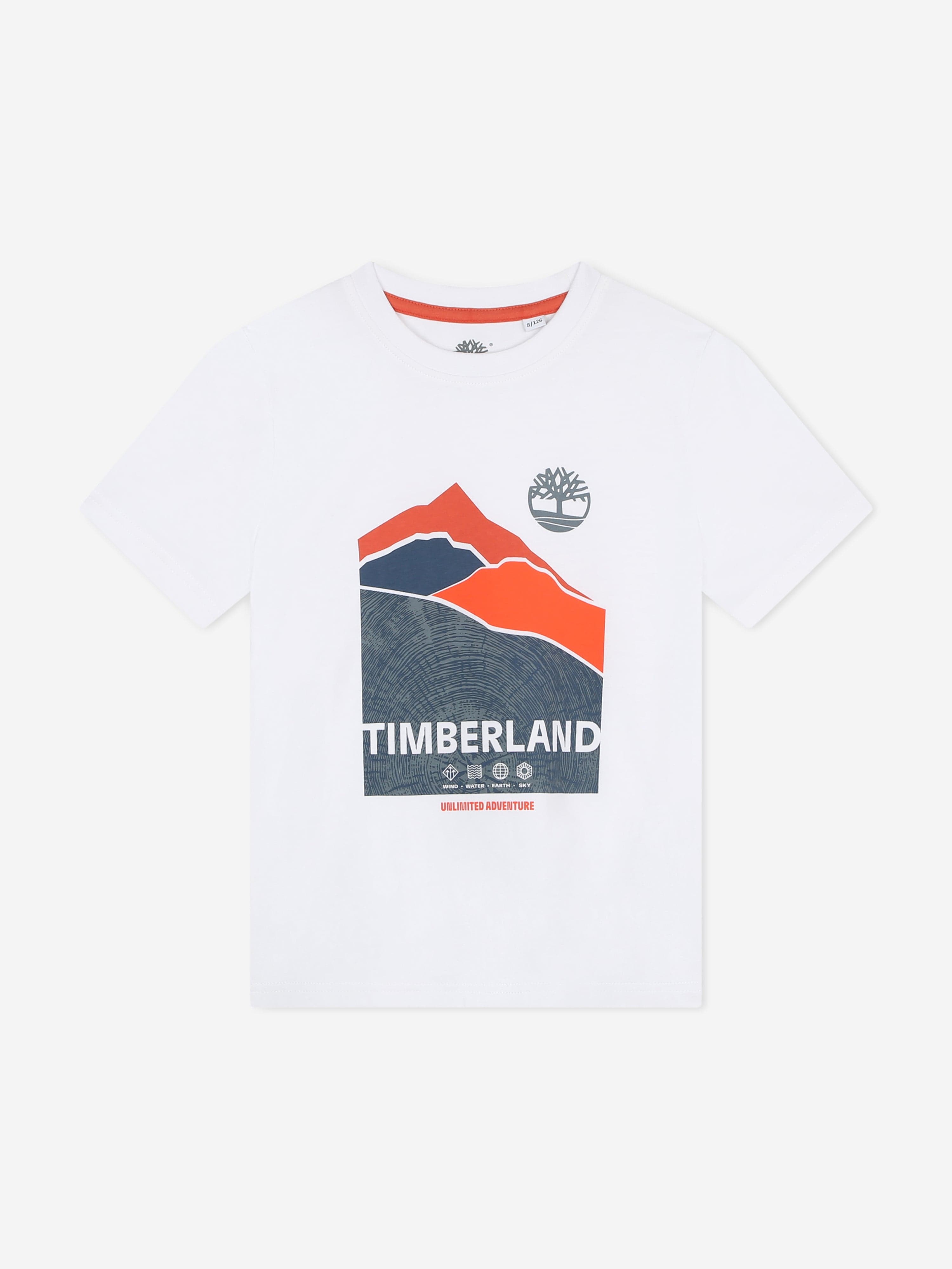 Timberland Boys 3D Logo T-Shirt in White