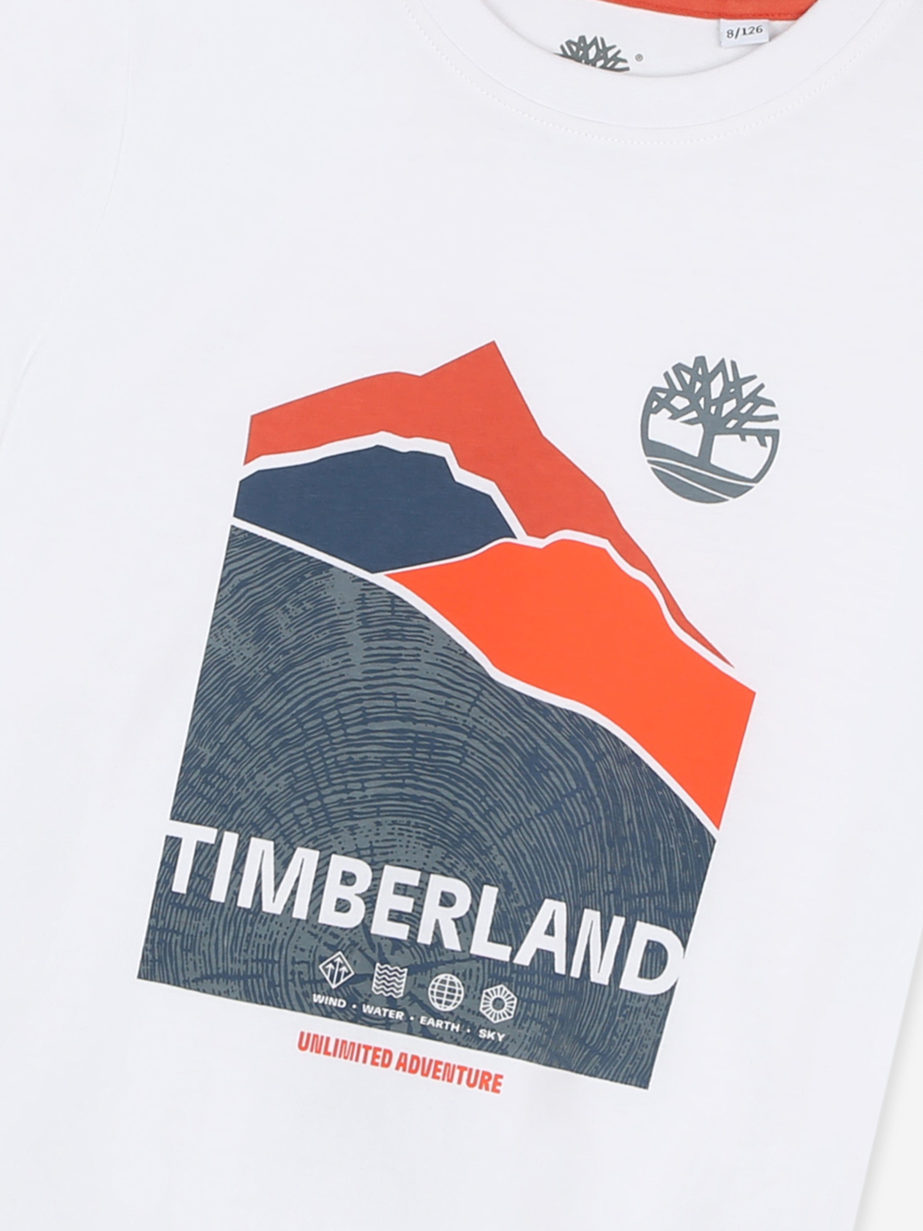 Timberland Boys 3D Logo T-Shirt in White