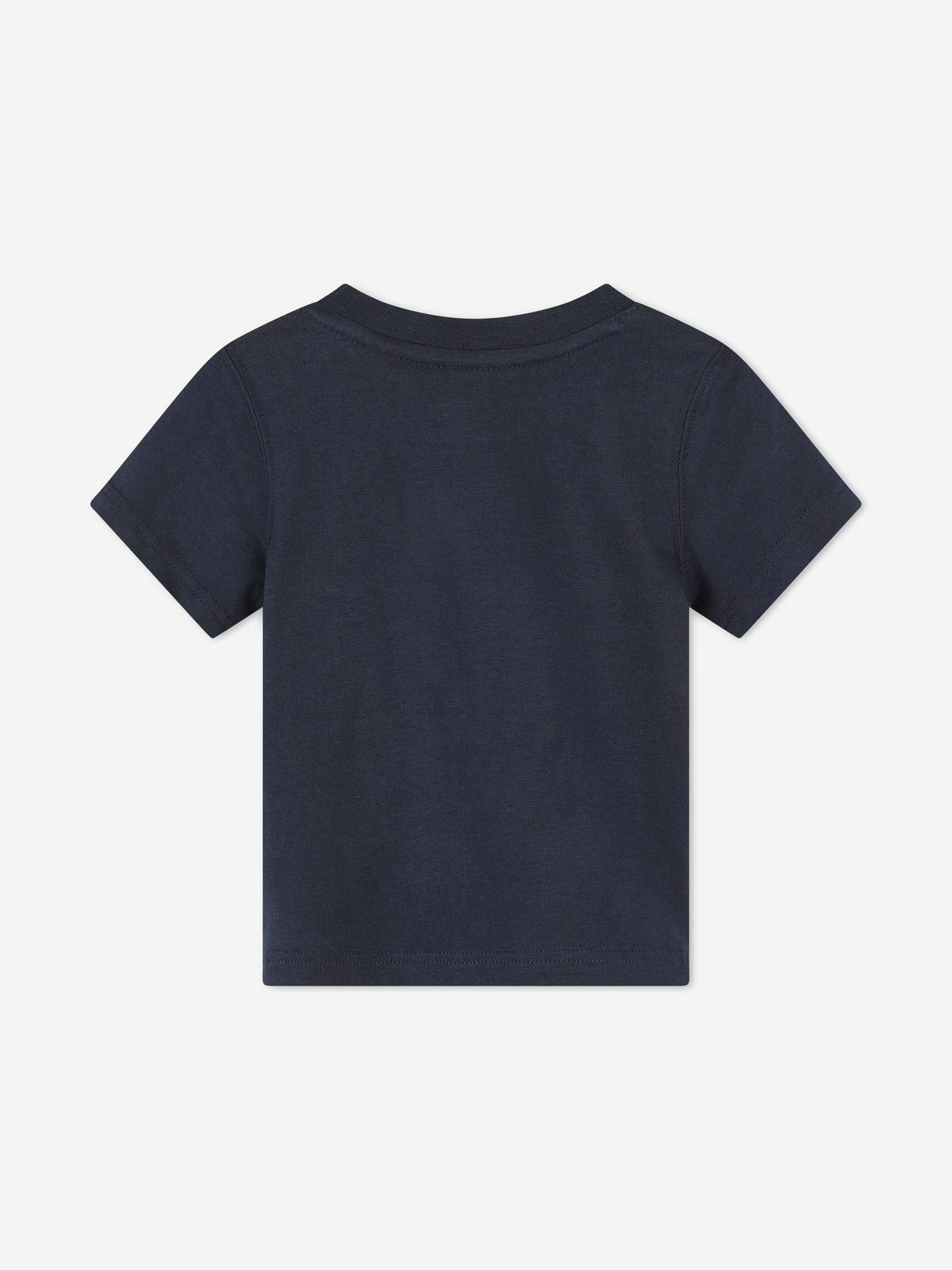 Timberland Baby Boys Logo Print T-Shirt in Navy