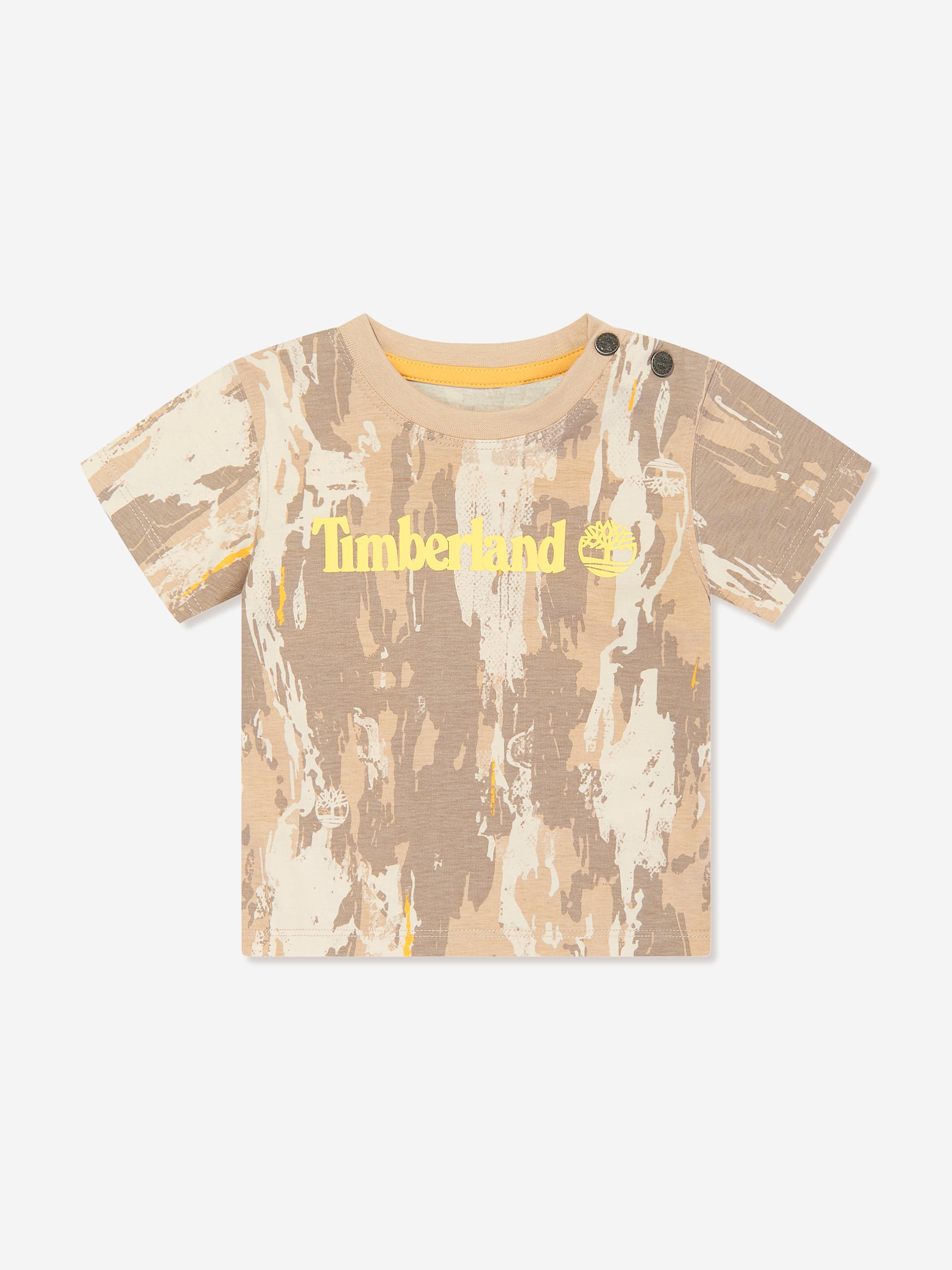 Timberland Baby Boys Patterned T-Shirt in Beige