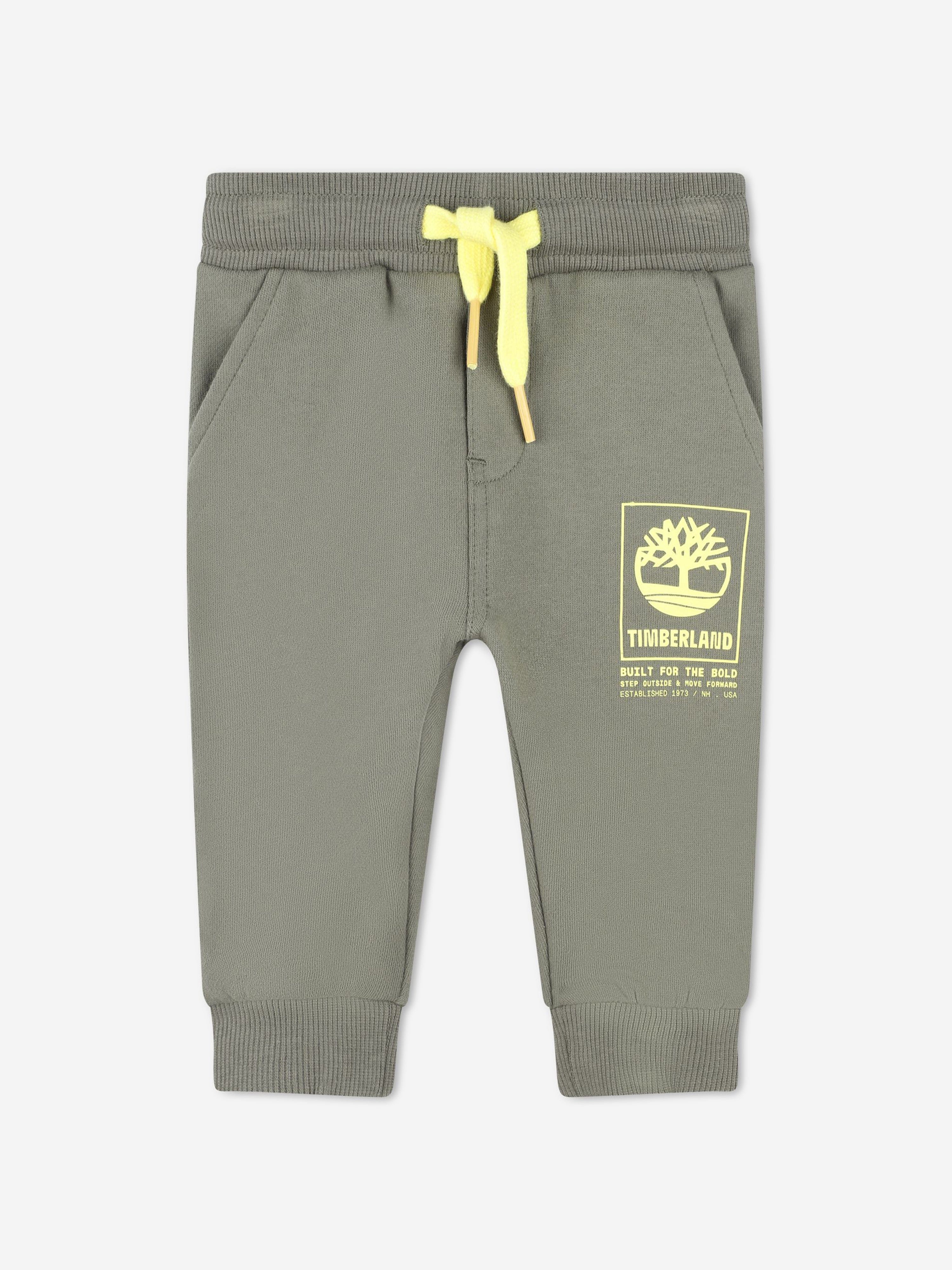 Timberland Baby Boys Logo Print Joggers in Green