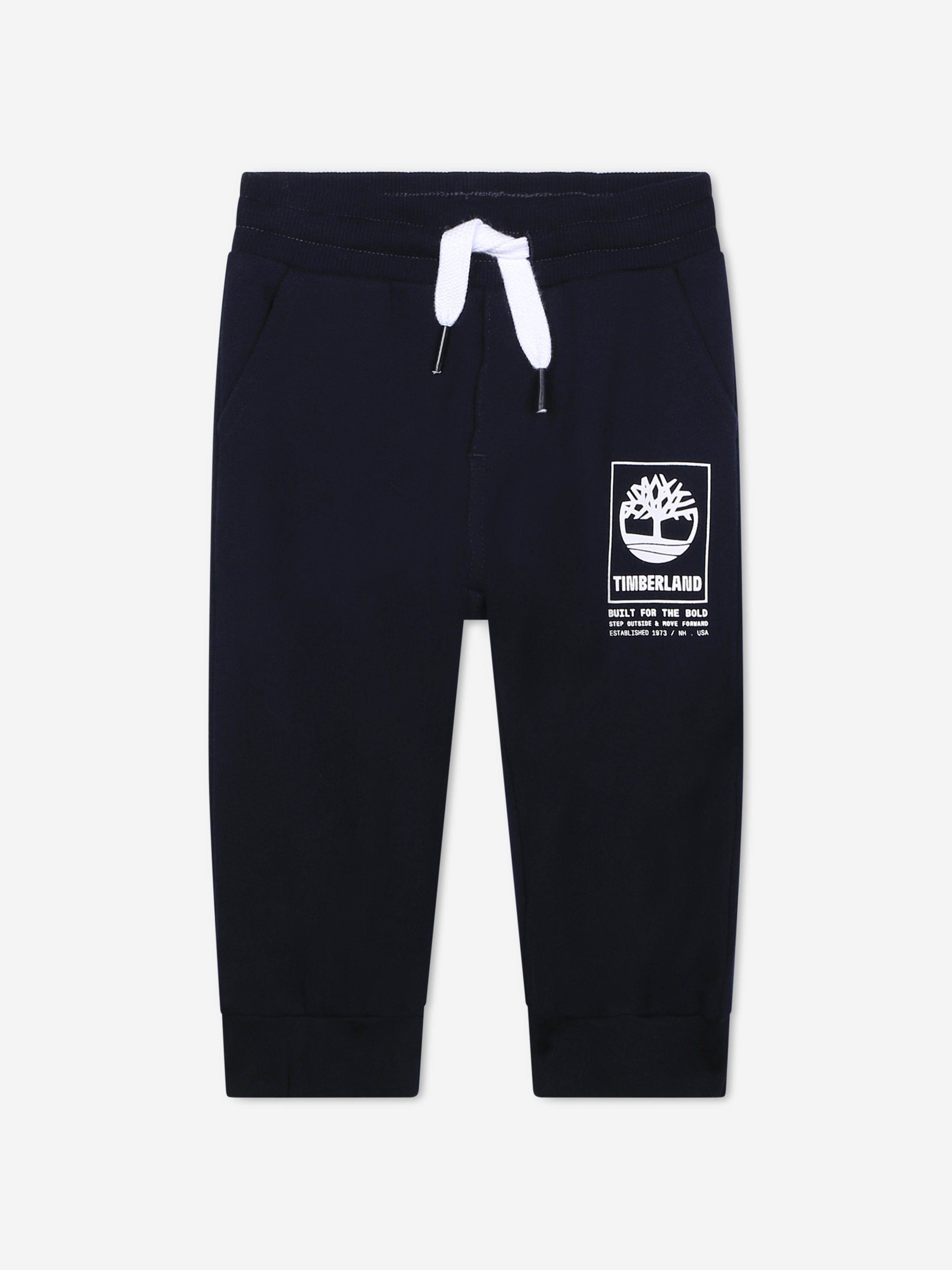 Timberland Baby Boys Logo Print Joggers in Navy