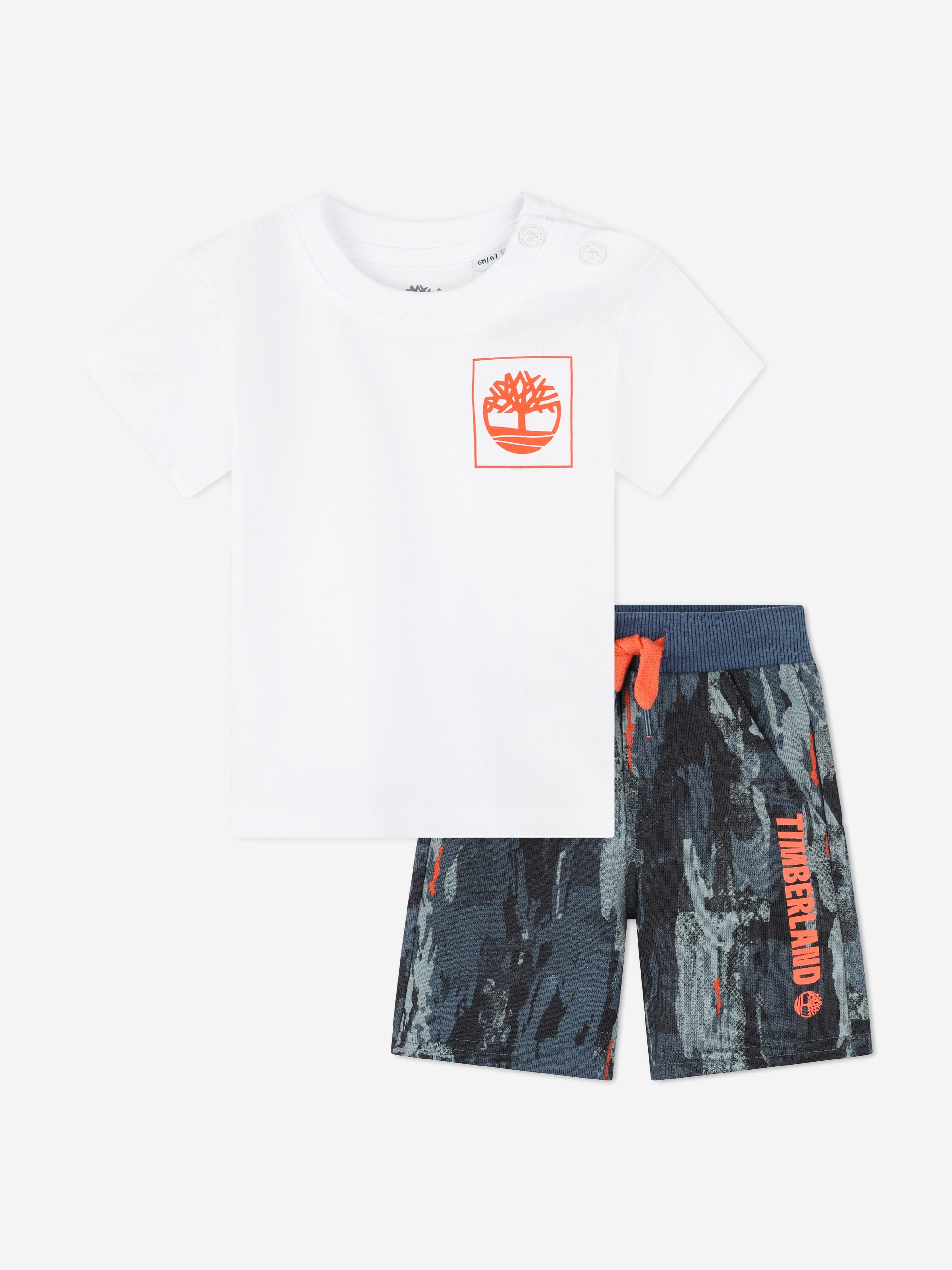 Timberland Baby Boys T-Shirt And Shorts Set in White