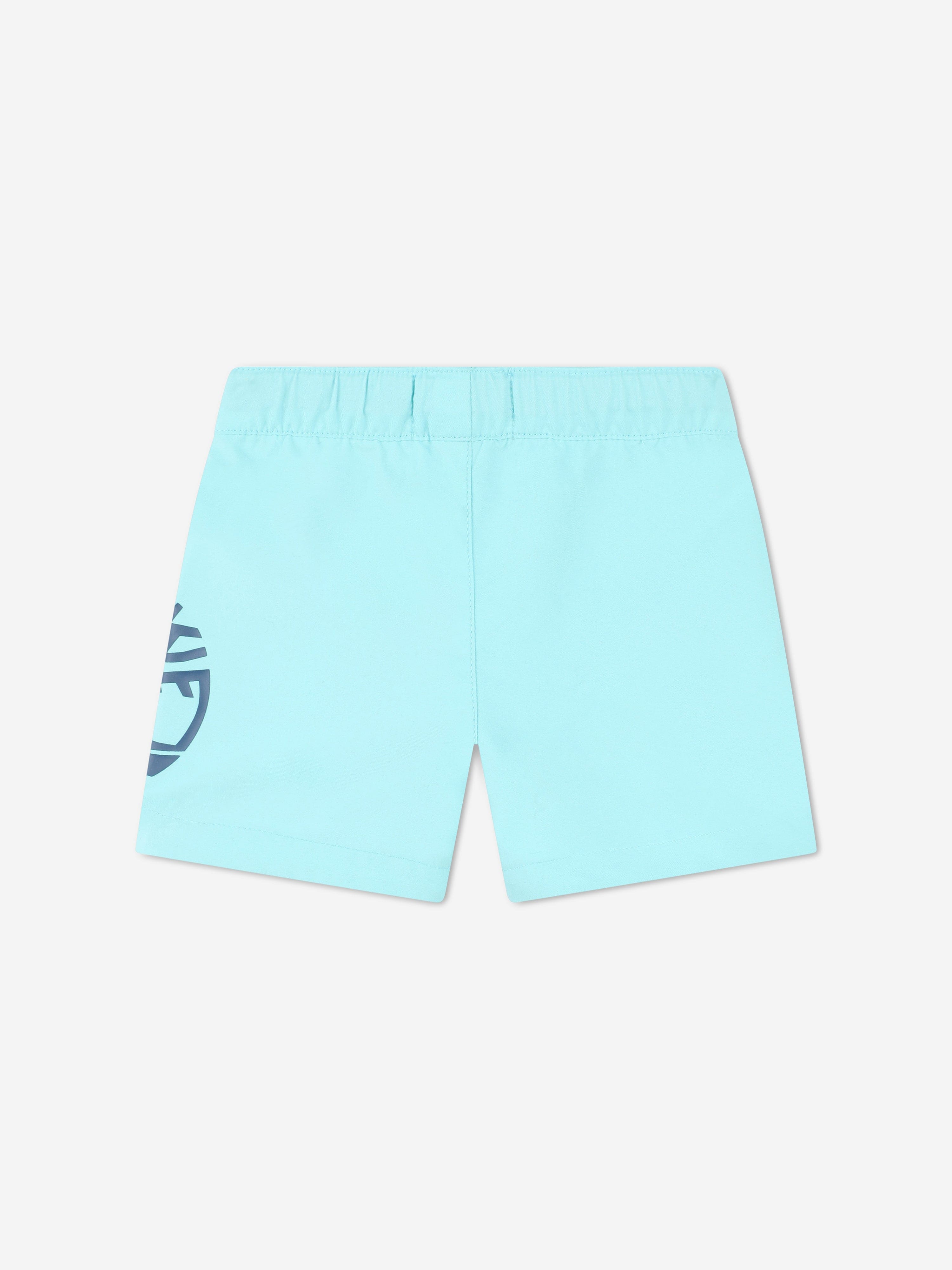 Timberland Baby Boys Logo Print Swim Shorts in Blue