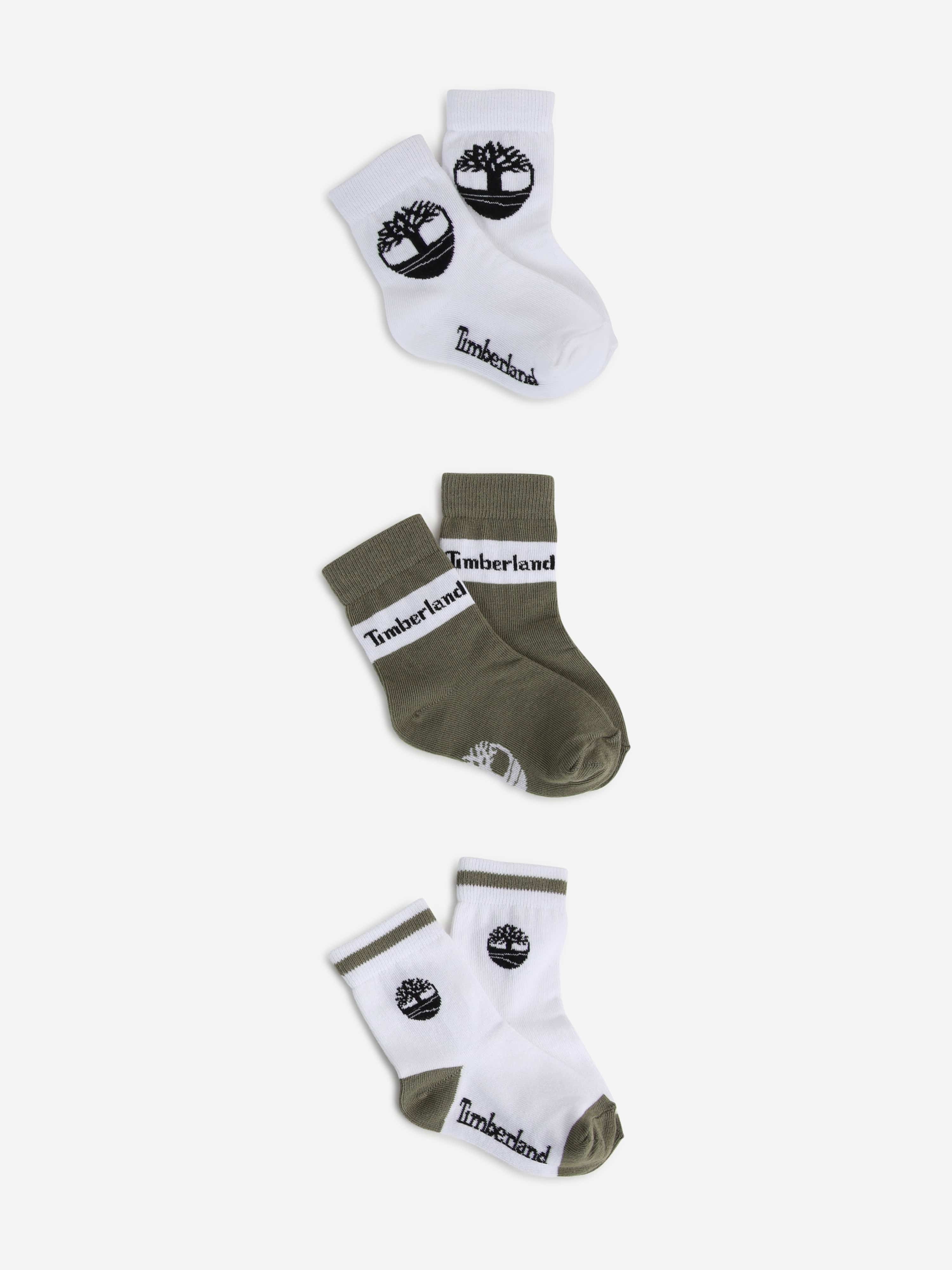 Timberland Baby Boys Socks Set in Green (3 Pairs)