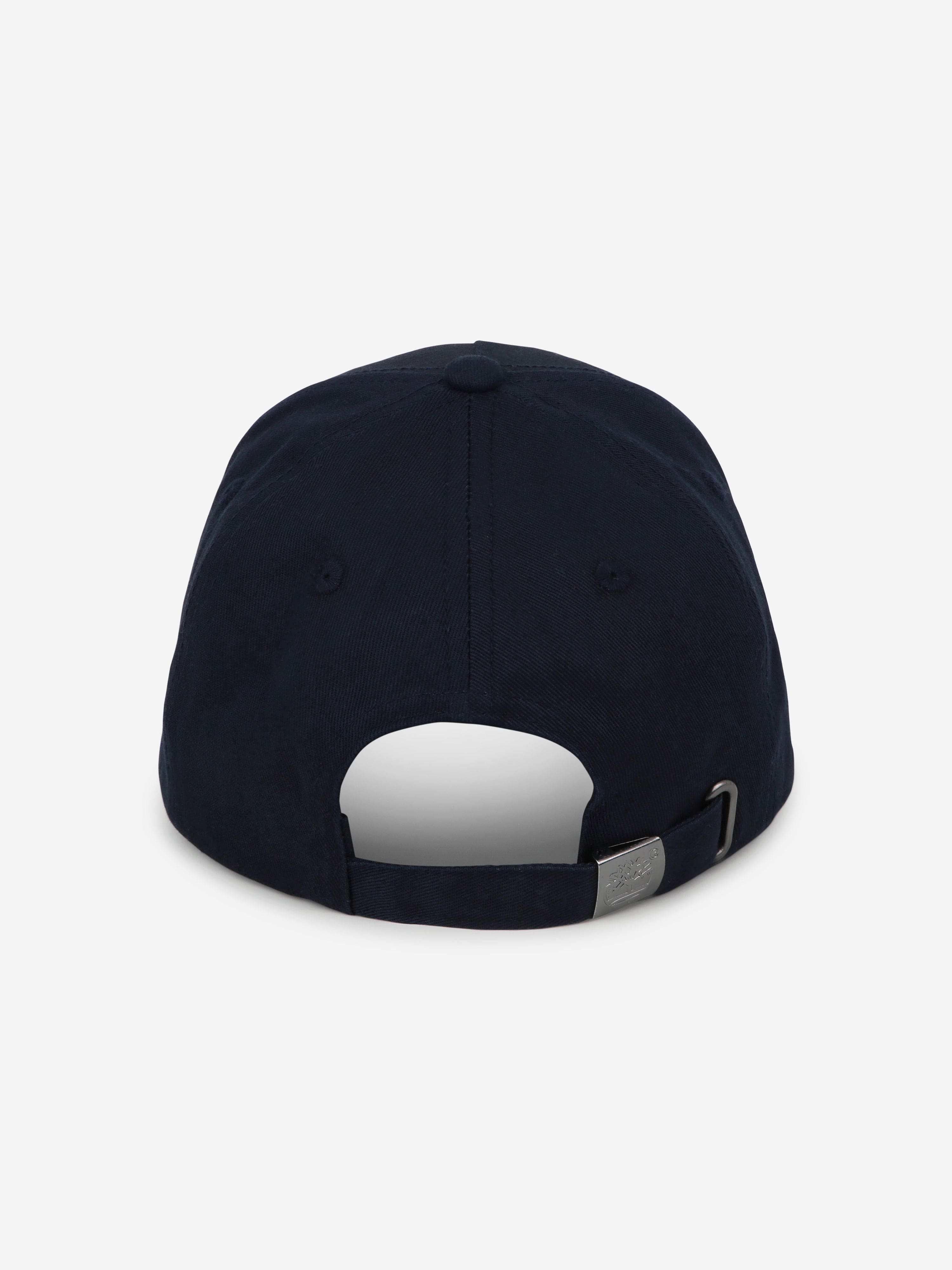 Timberland Boys Logo Print Cap in Navy