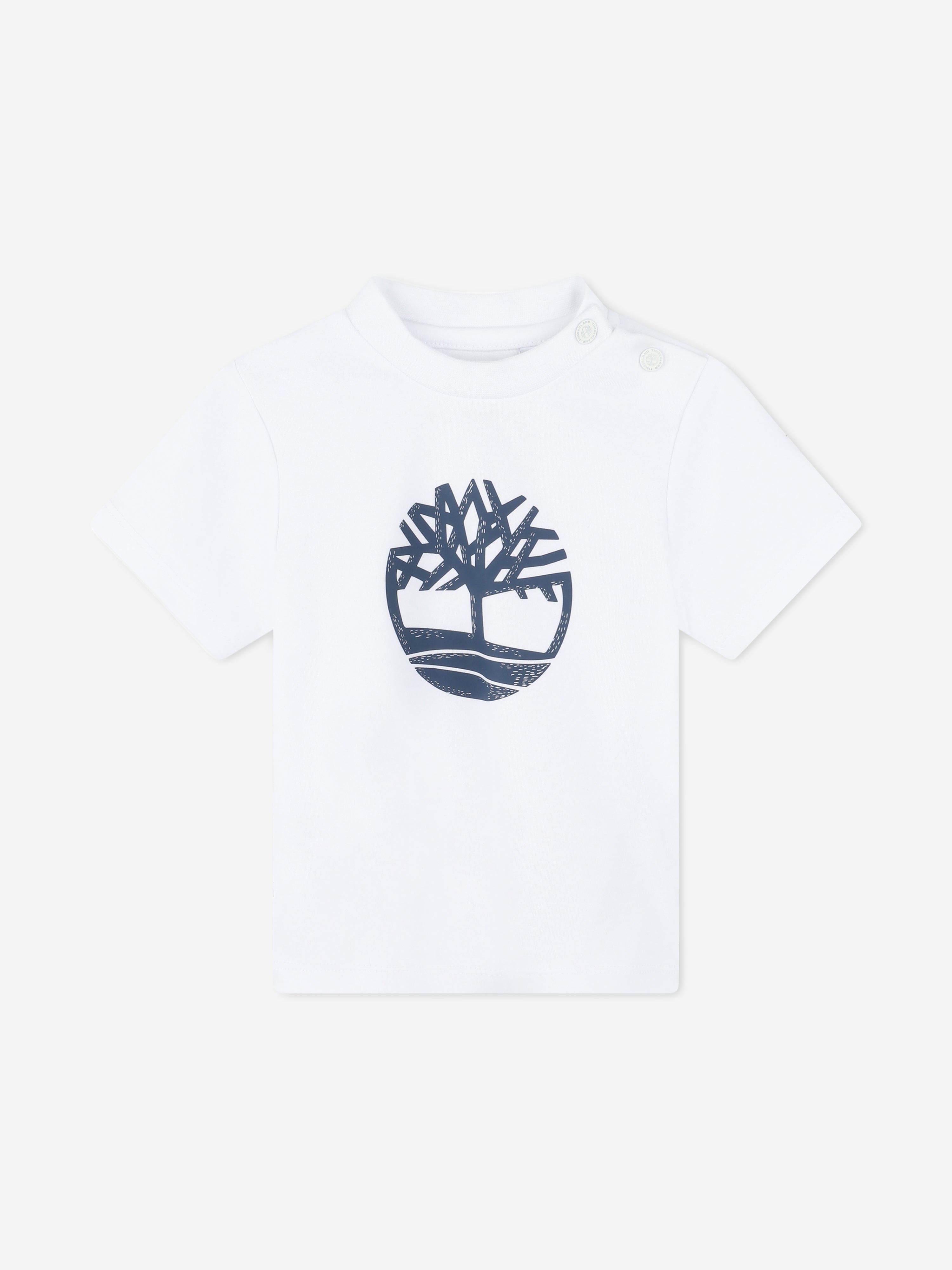 Timberland Baby Boys Logo Print T-Shirt in White