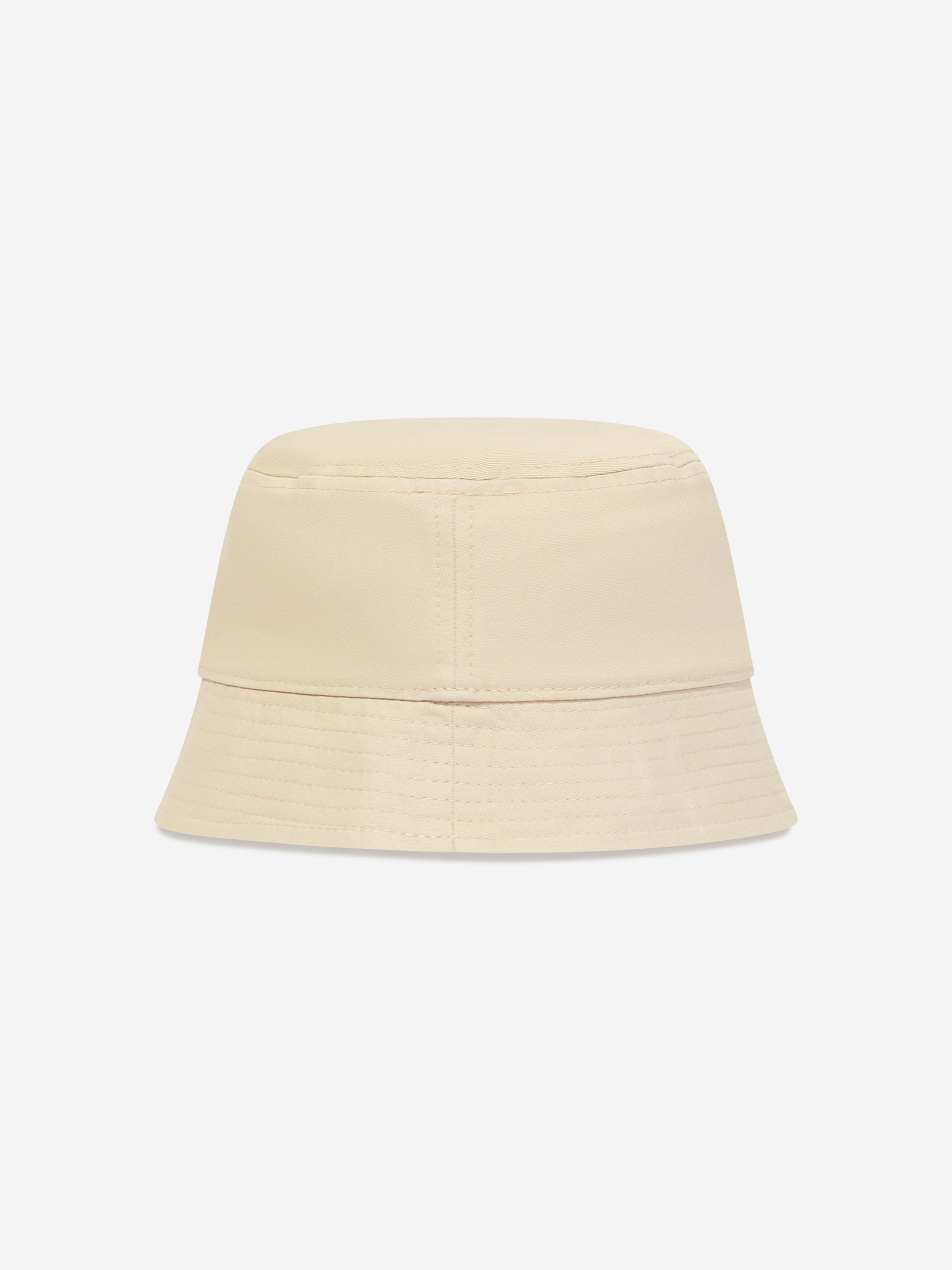 Timberland Boys Logo Bucket Hat in Beige