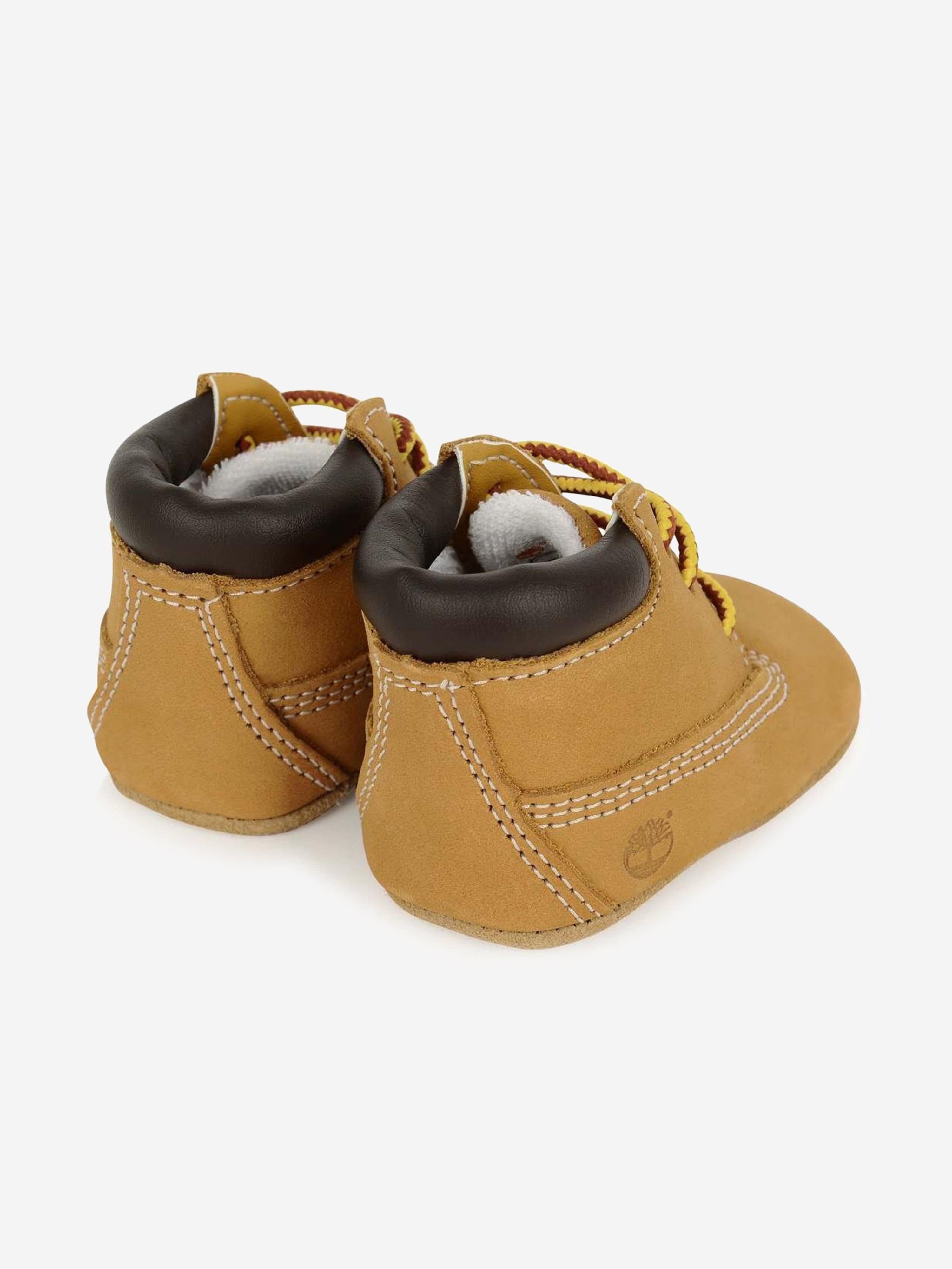 Timberland Baby Nubuck Crib Booties And Hat Set