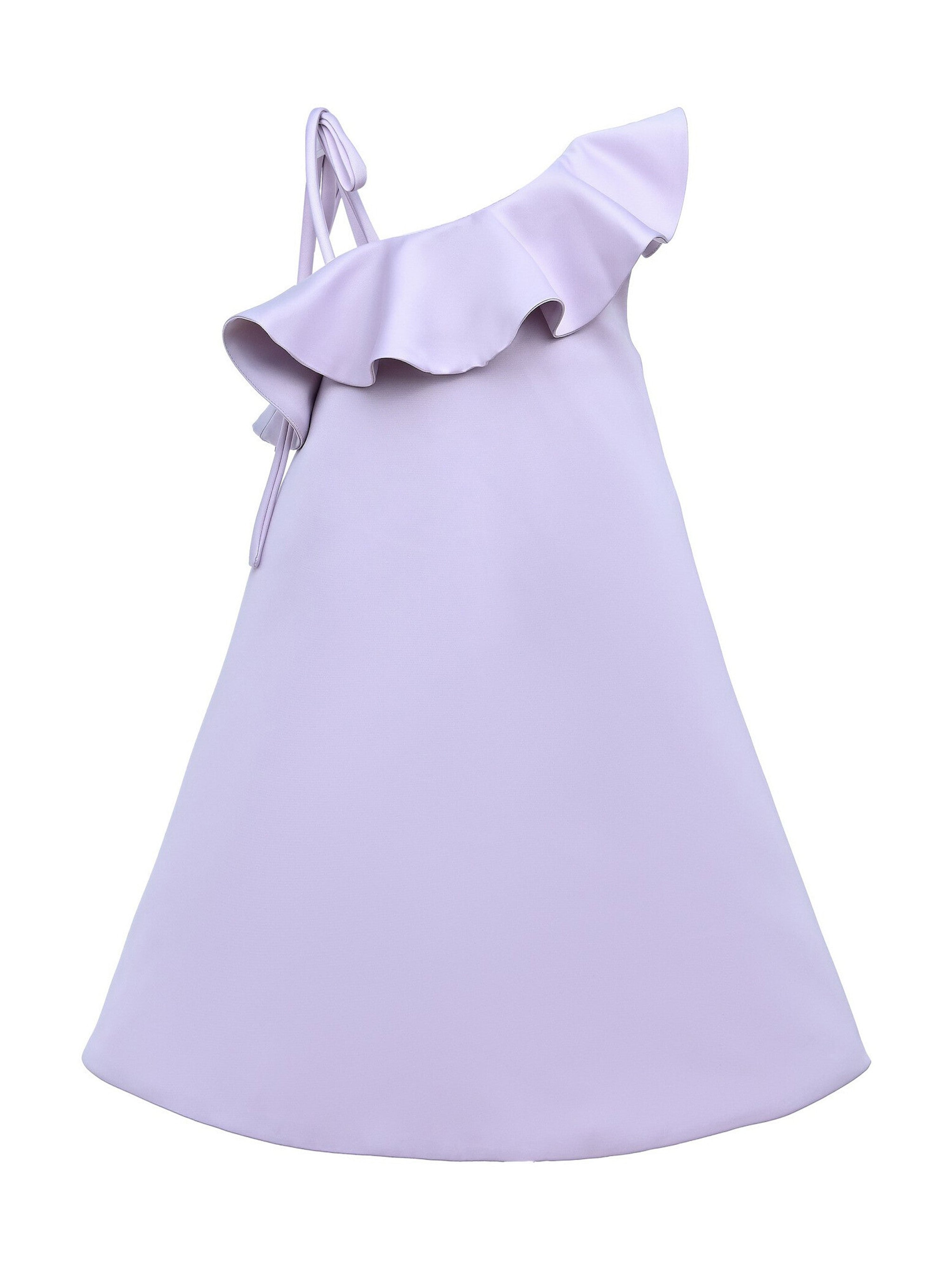 Purple Petulla Off Shoulder Ruffle Dress