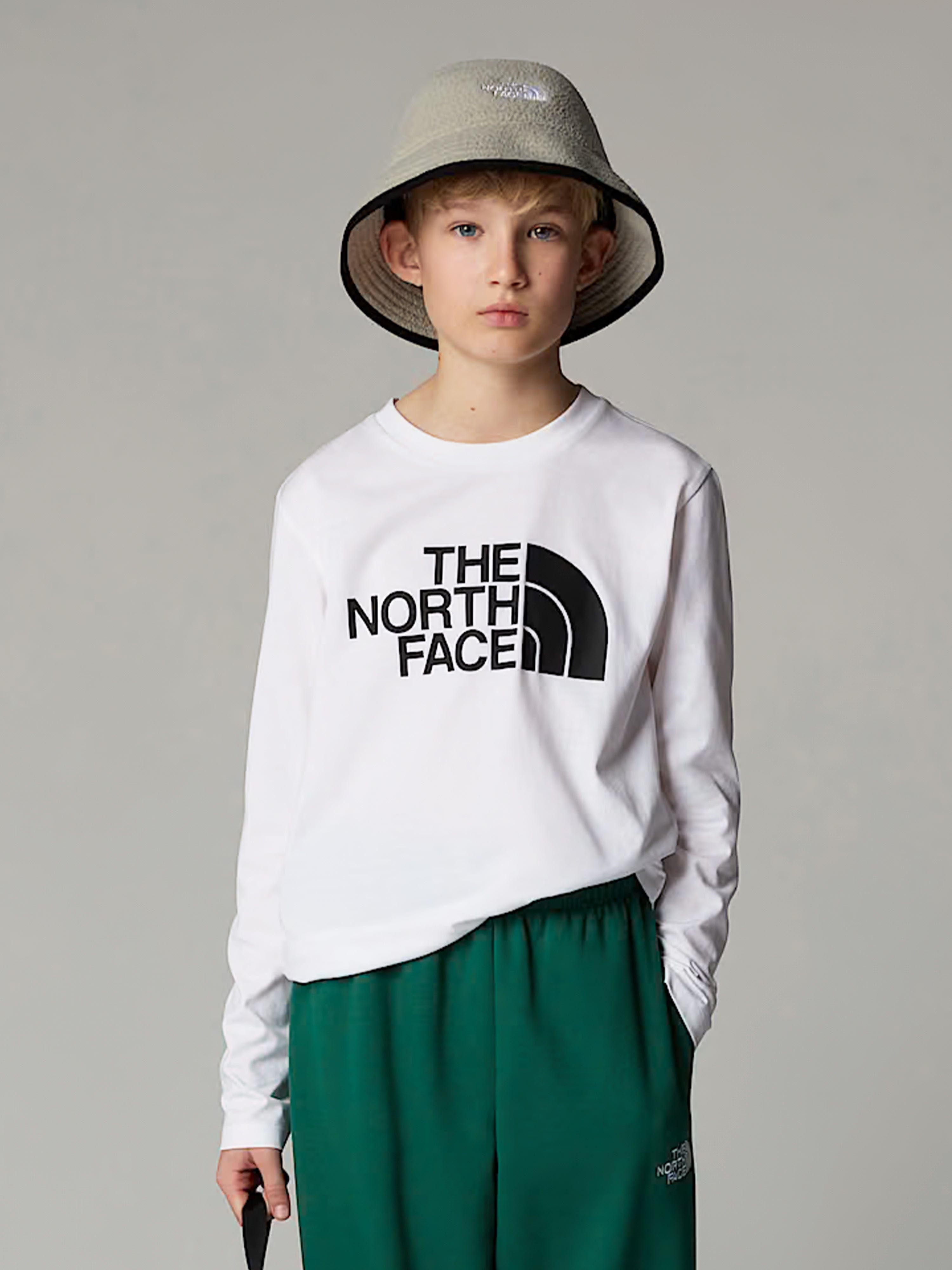 The North Face Boys Easy Long Sleeve T-Shirt in White