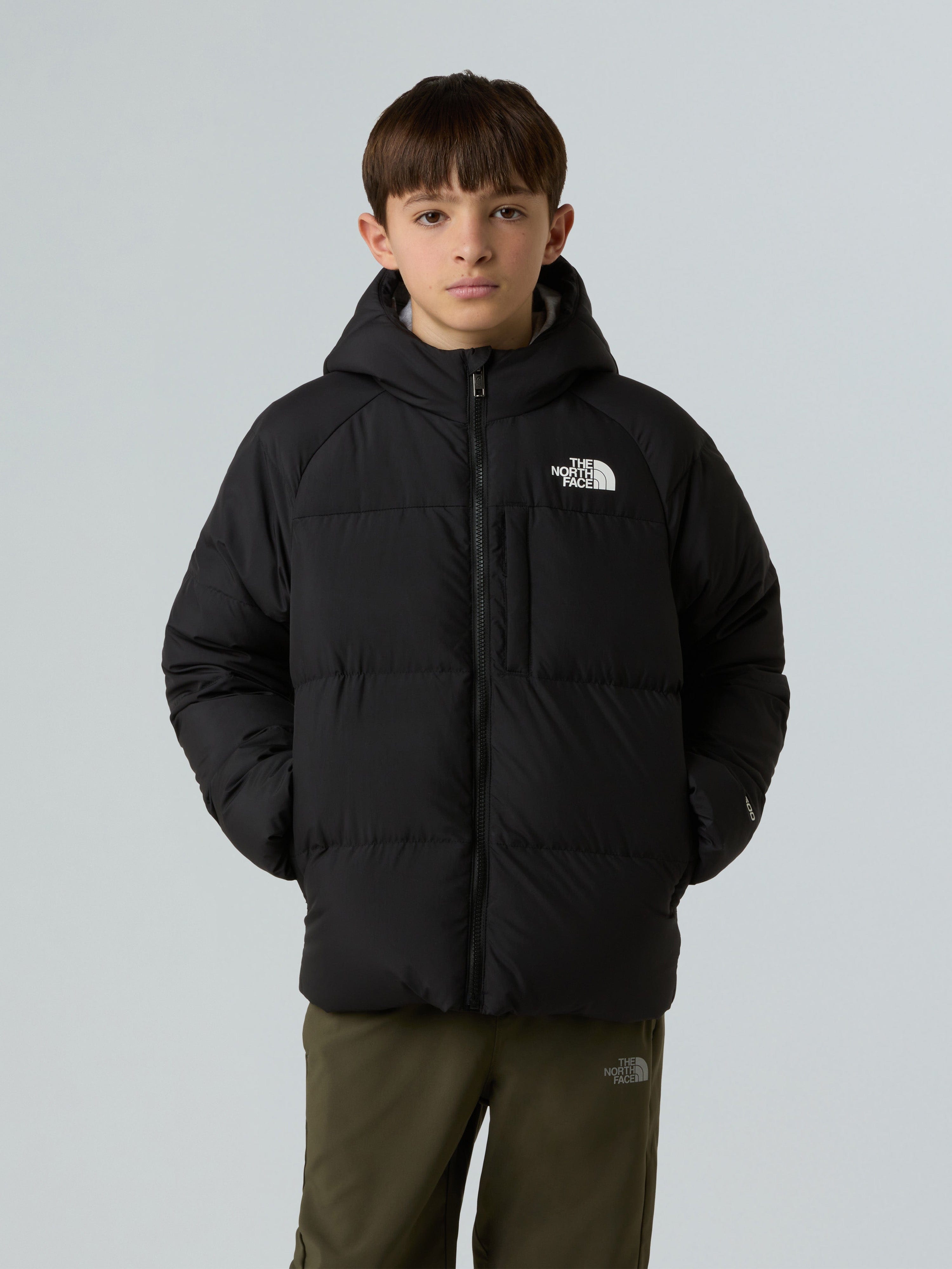 The North Face Boys North Down Hooded Jacket in Black