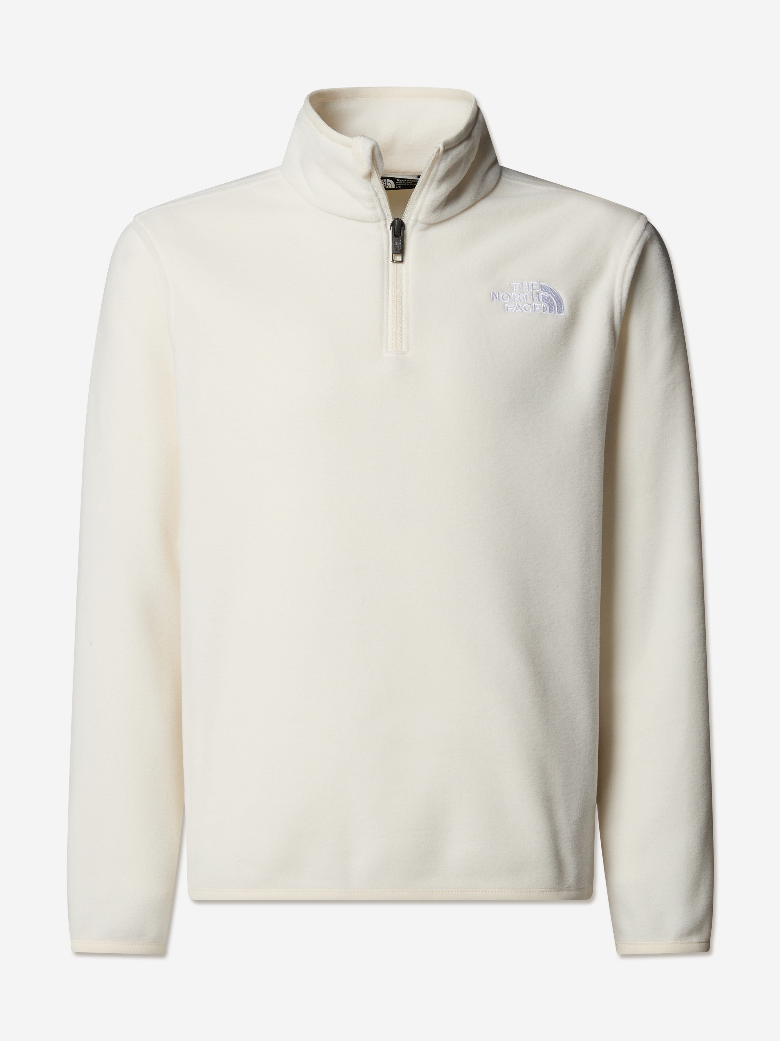 The North Face Kids Glacier 1/4 Zip Pullover in White