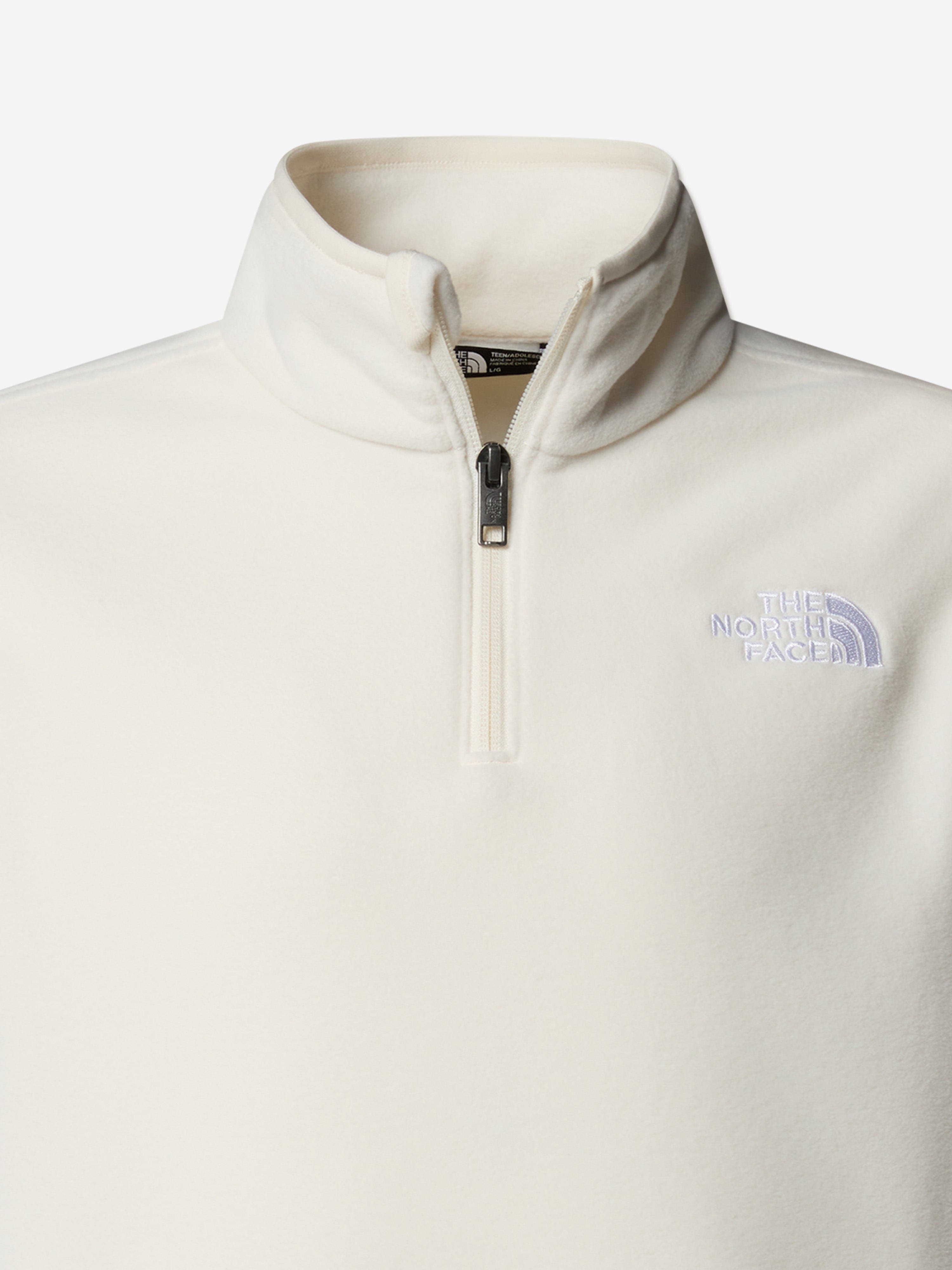 The North Face Kids Glacier 1/4 Zip Pullover in White