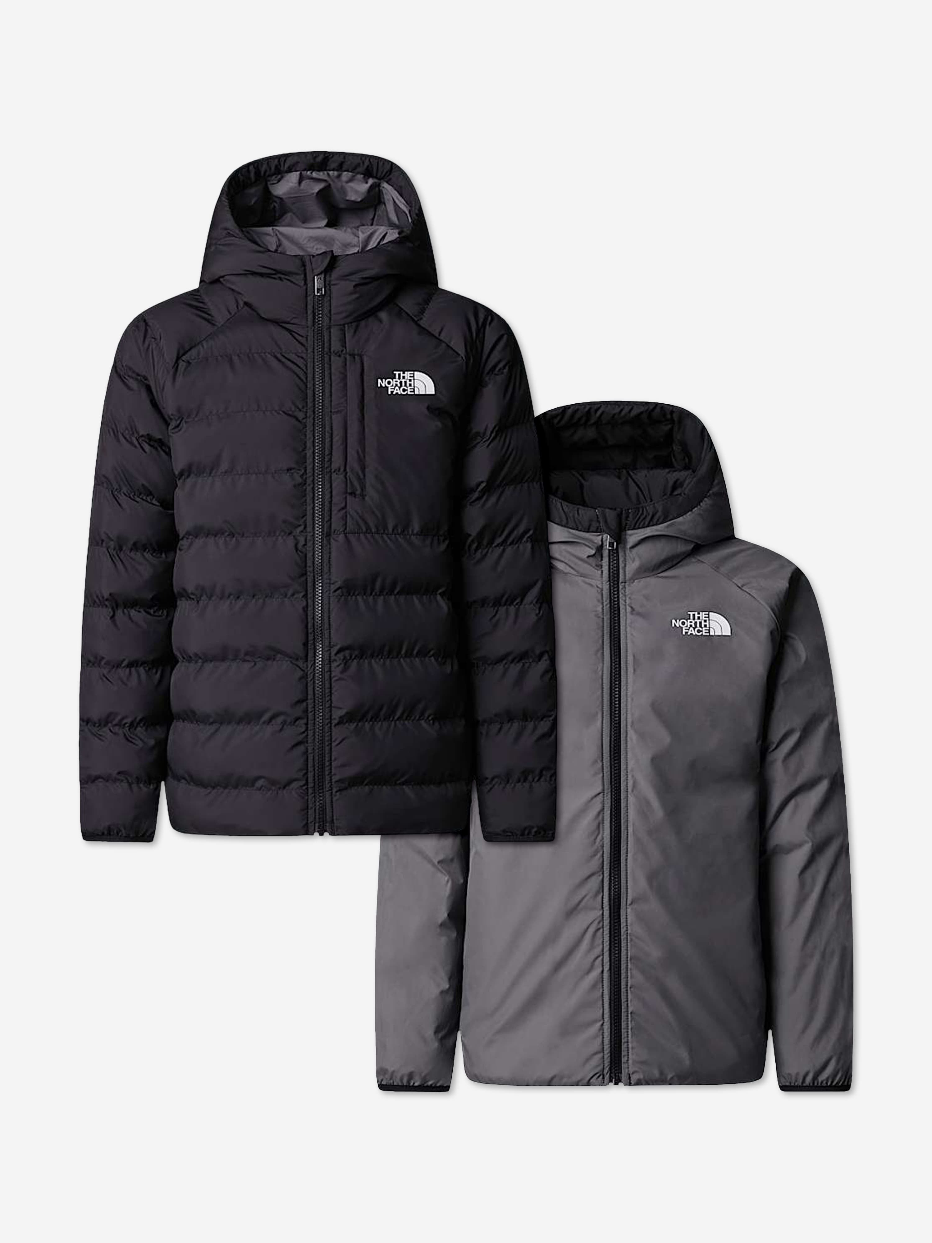 The North Face Boys Reversible Perrito Hooded Jacket in Black