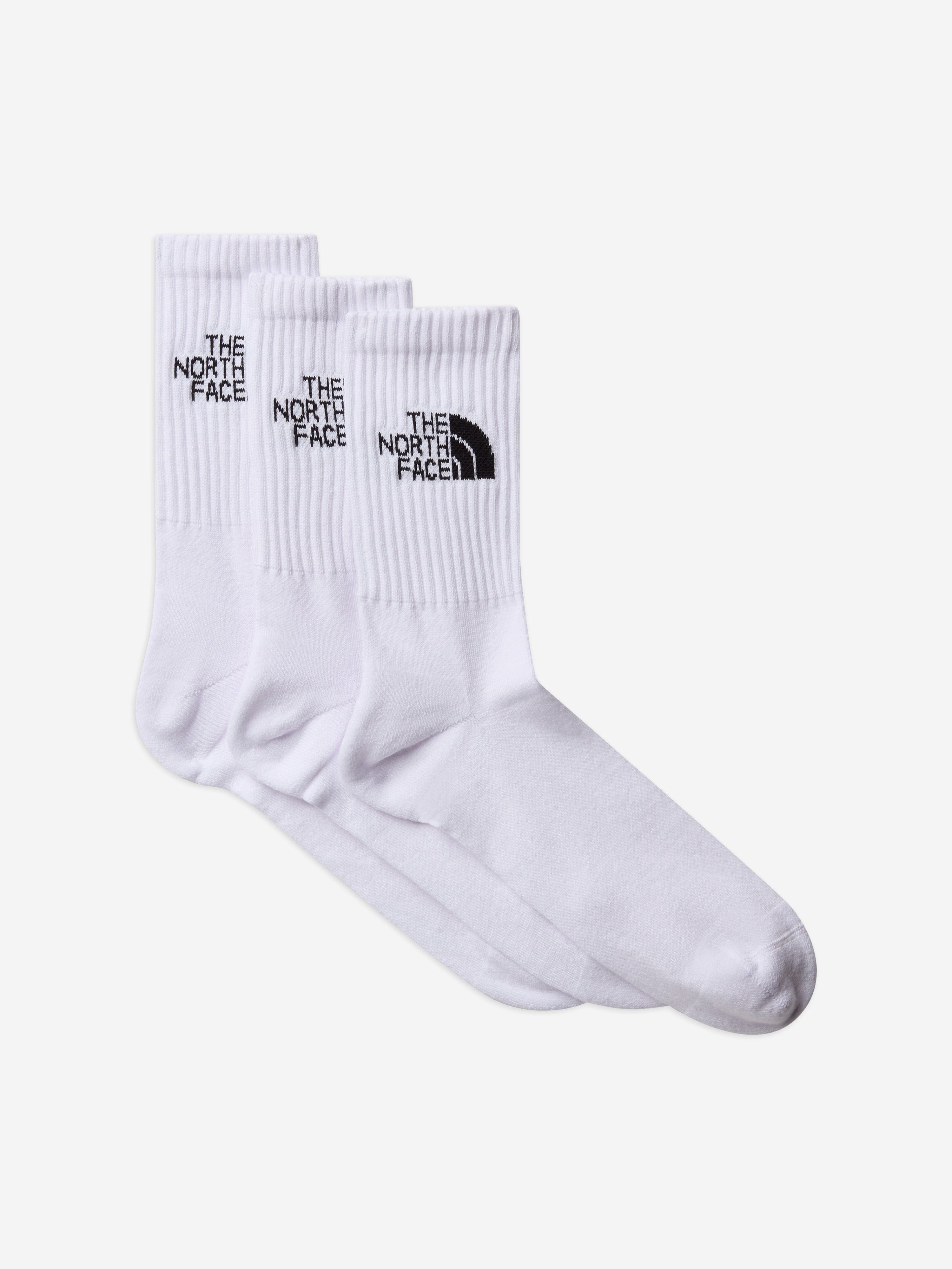 The North Face Kids Everyday Standard Crew Sock Set (3 Pack) in White