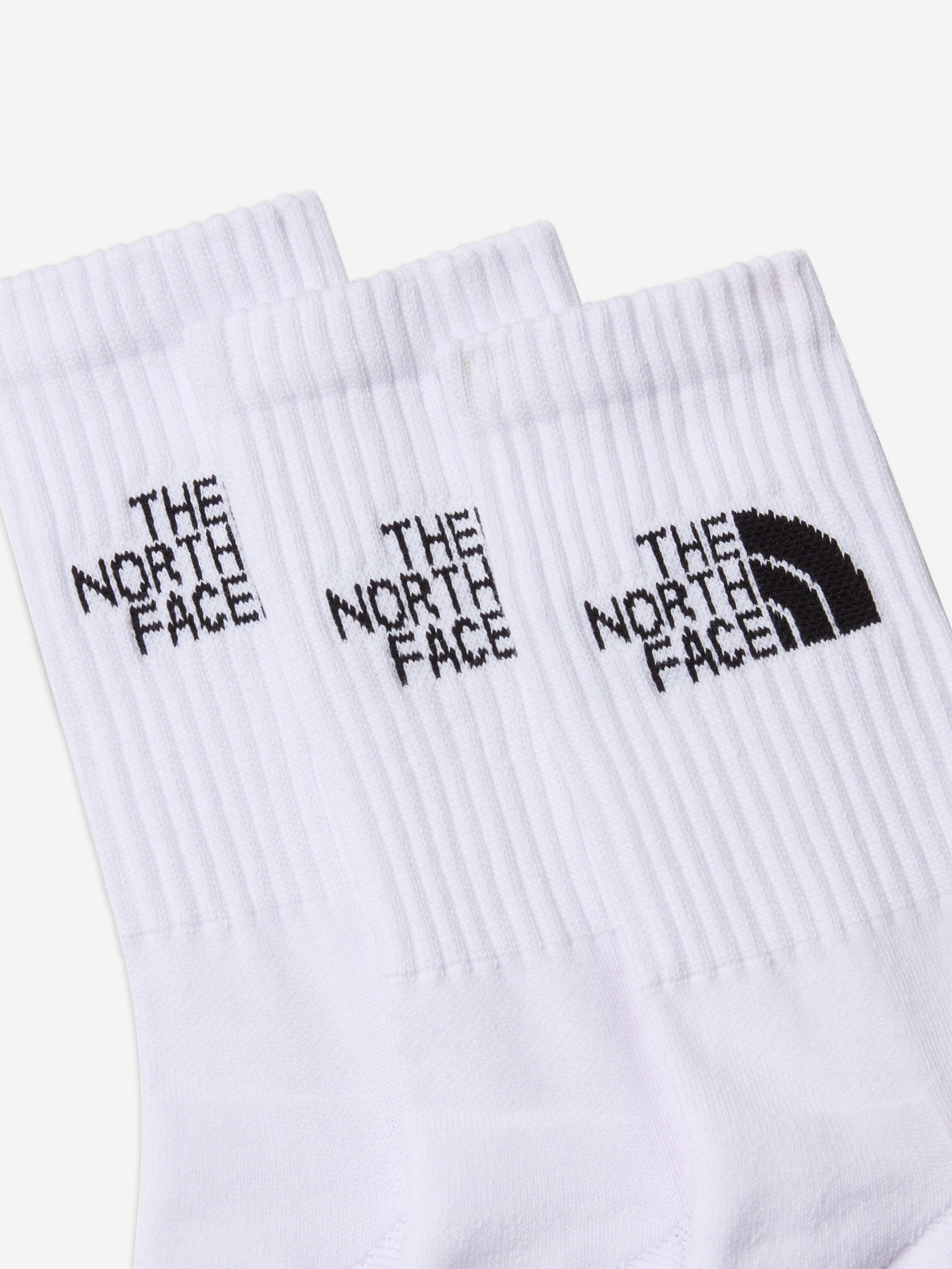 The North Face Kids Everyday Standard Crew Sock Set (3 Pack) in White