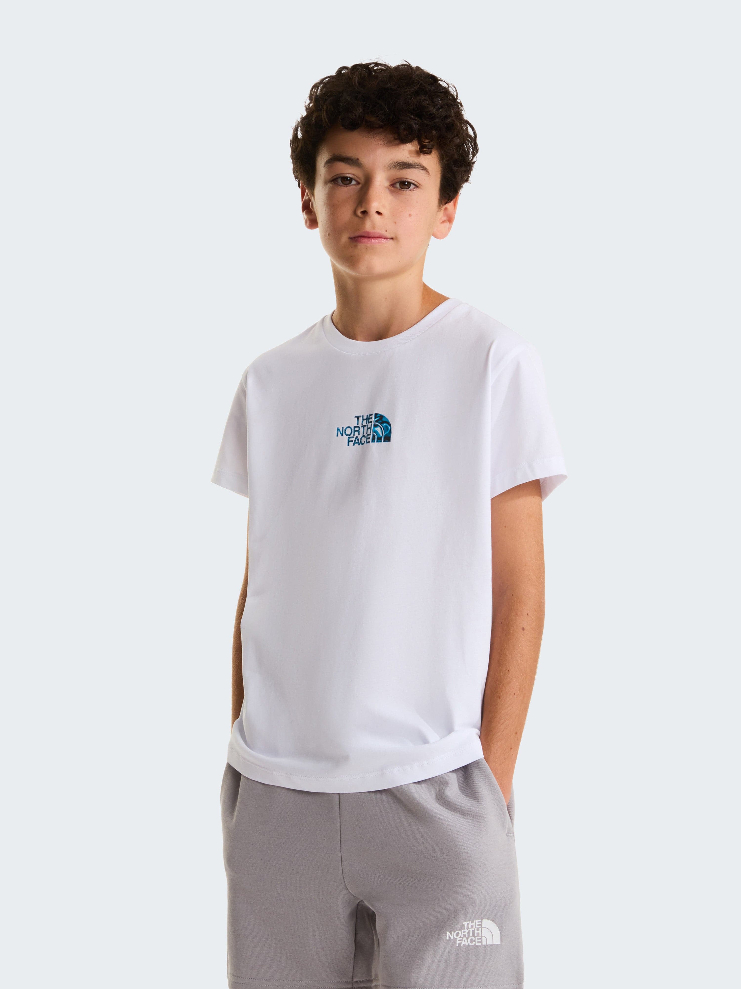 The North Face Boys Liquid Logo Regular T-Shirt in White