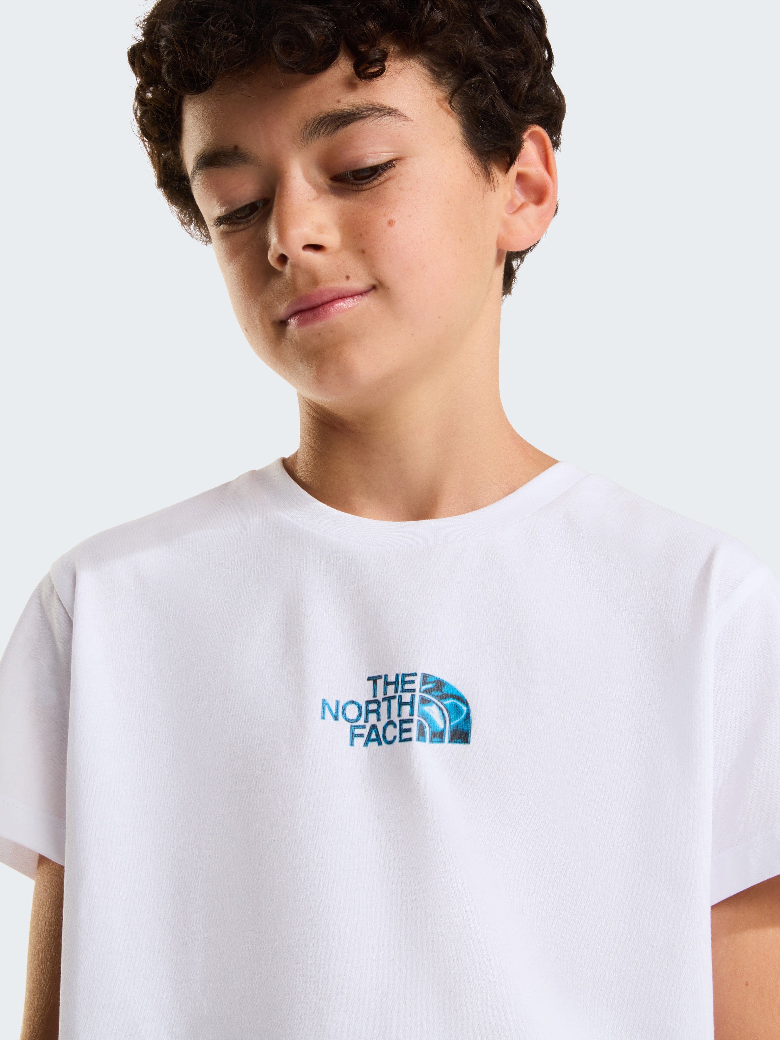 The North Face Boys Liquid Logo Regular T-Shirt in White