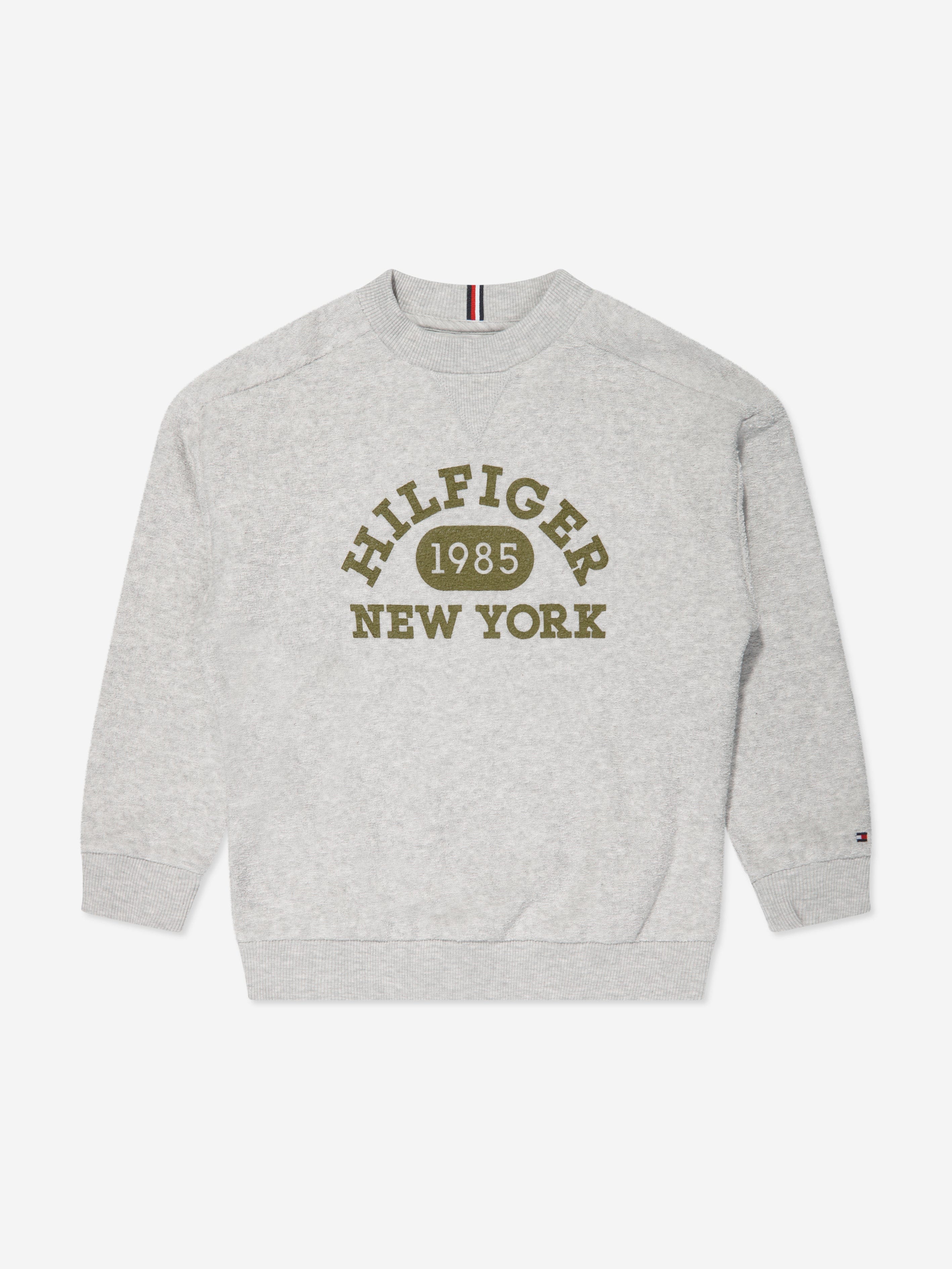 Tommy Hilfiger Boys Varsity Boucle Sweatshirt in Grey