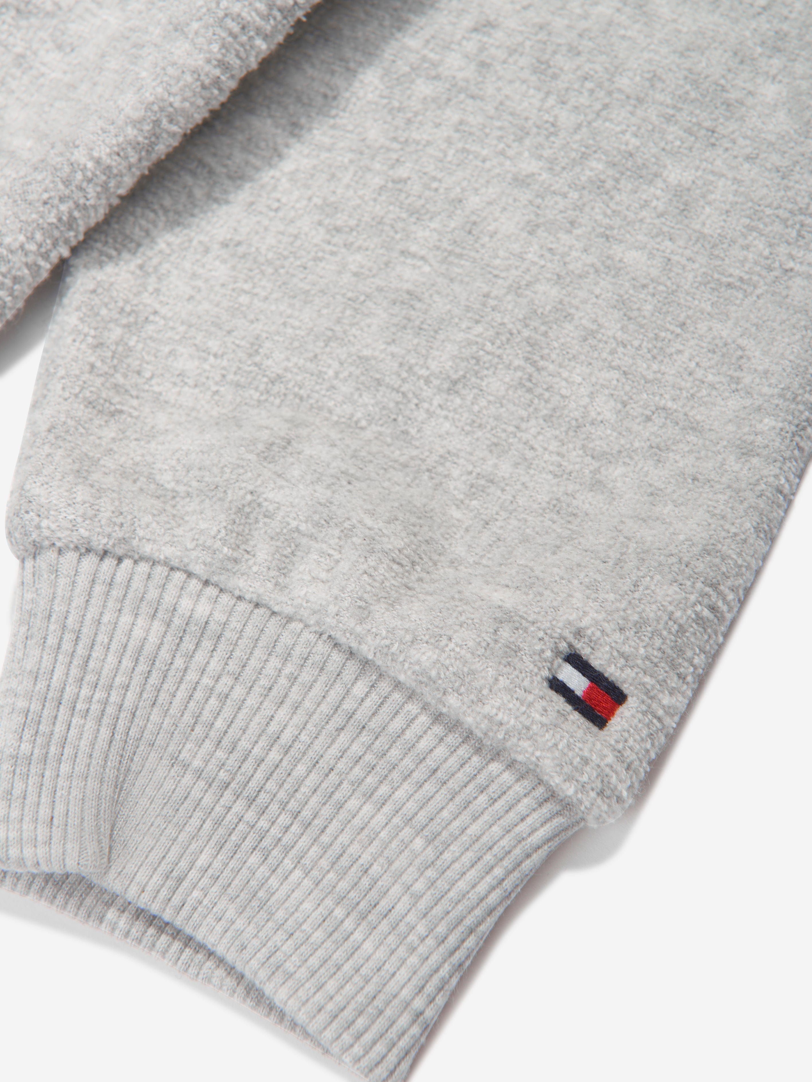 Tommy Hilfiger Boys Varsity Boucle Sweatshirt in Grey