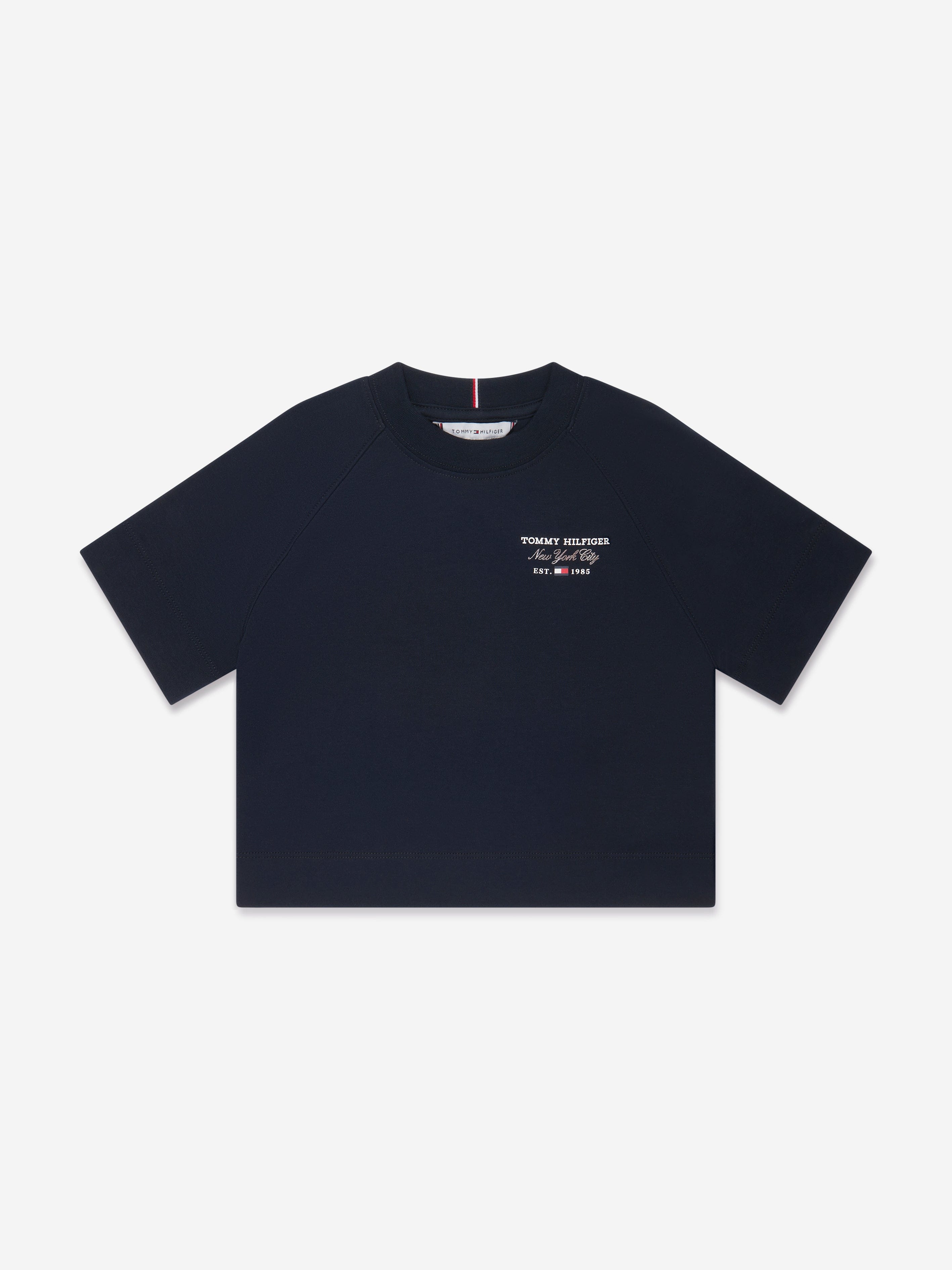 Tommy Hilfiger Girls Tommy Script T-Shirt in Navy