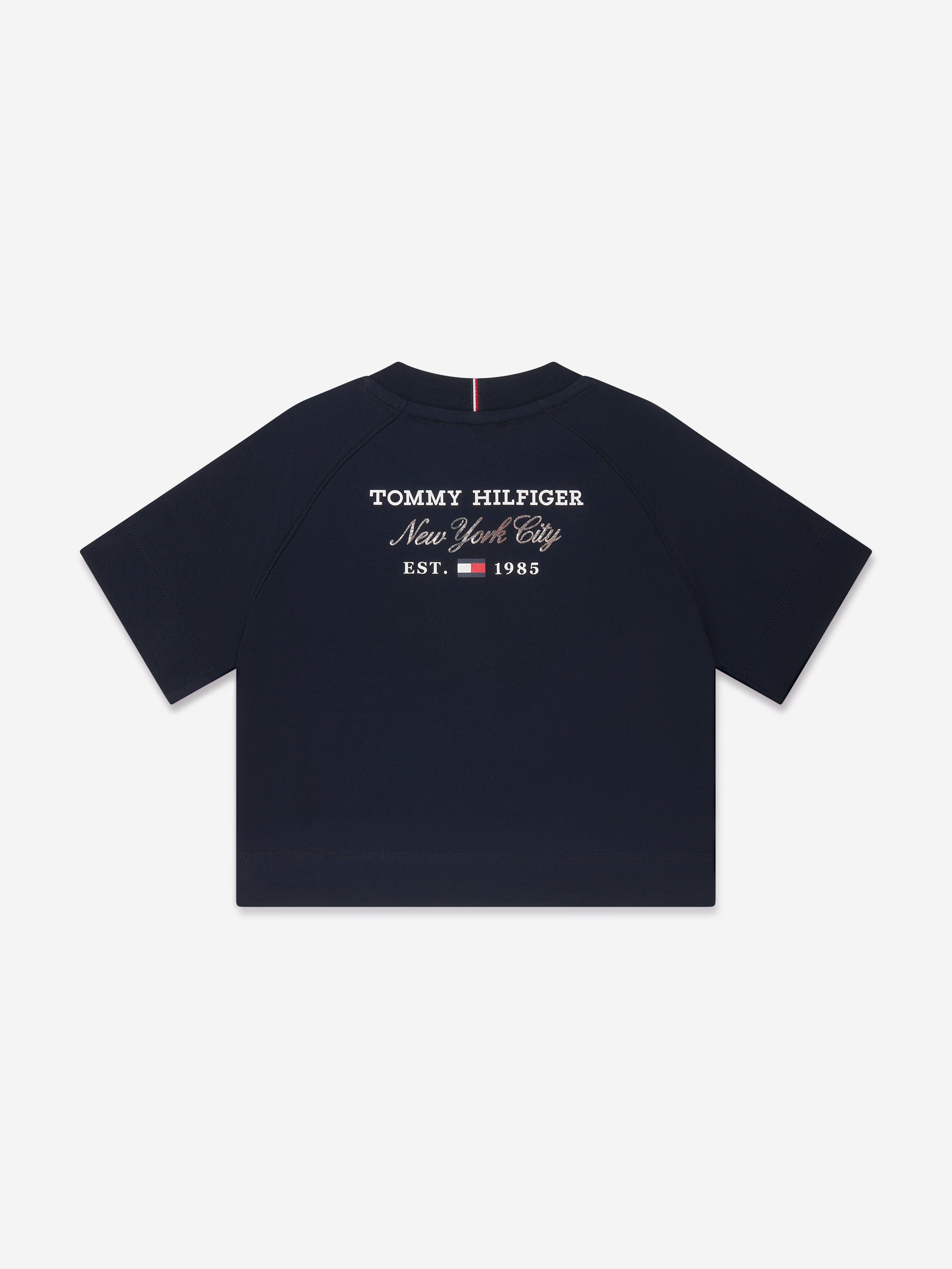 Tommy Hilfiger Girls Tommy Script T-Shirt in Navy