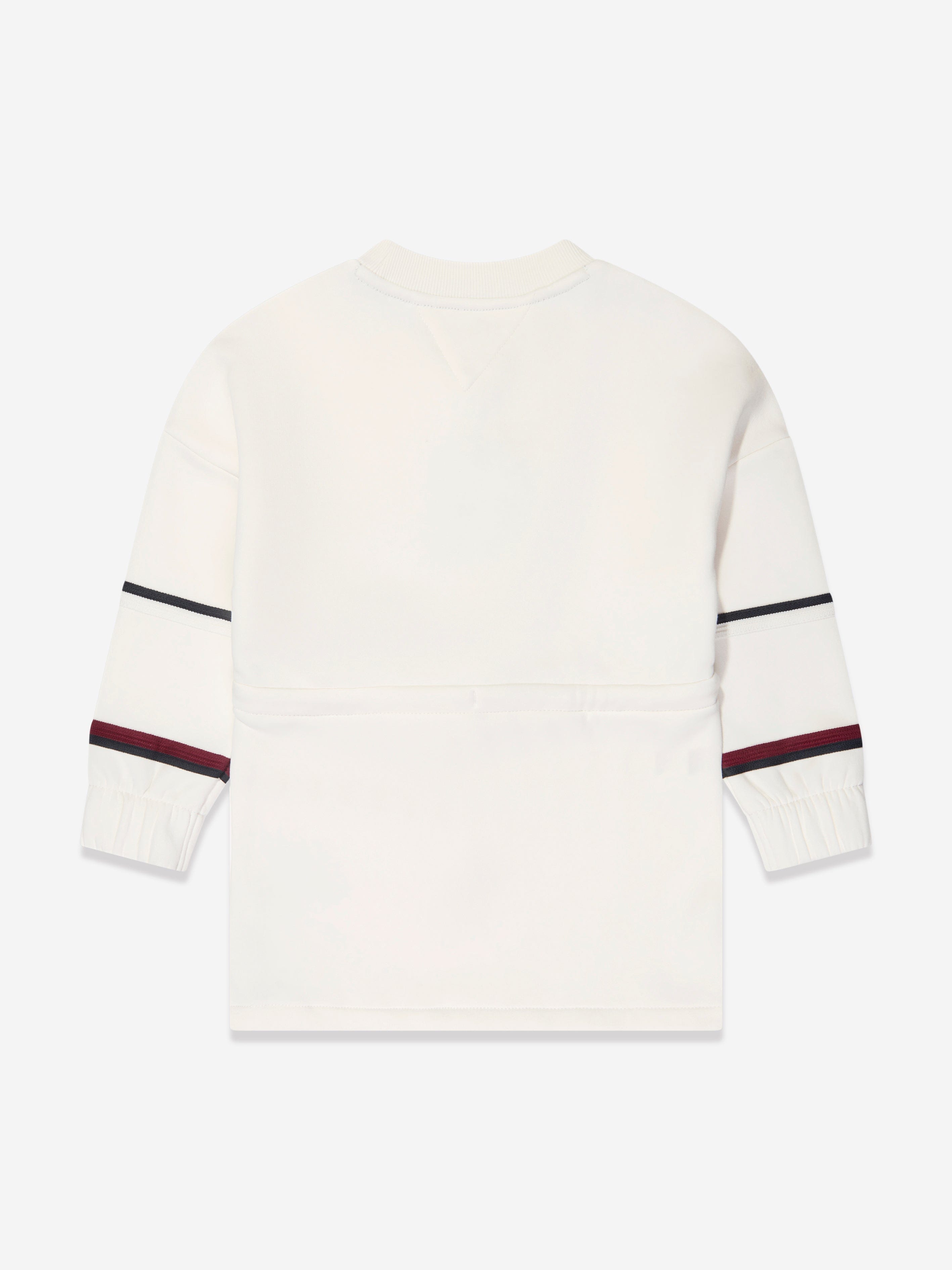 Tommy Hilfiger Girls Global Stripe Sweat Dress in White