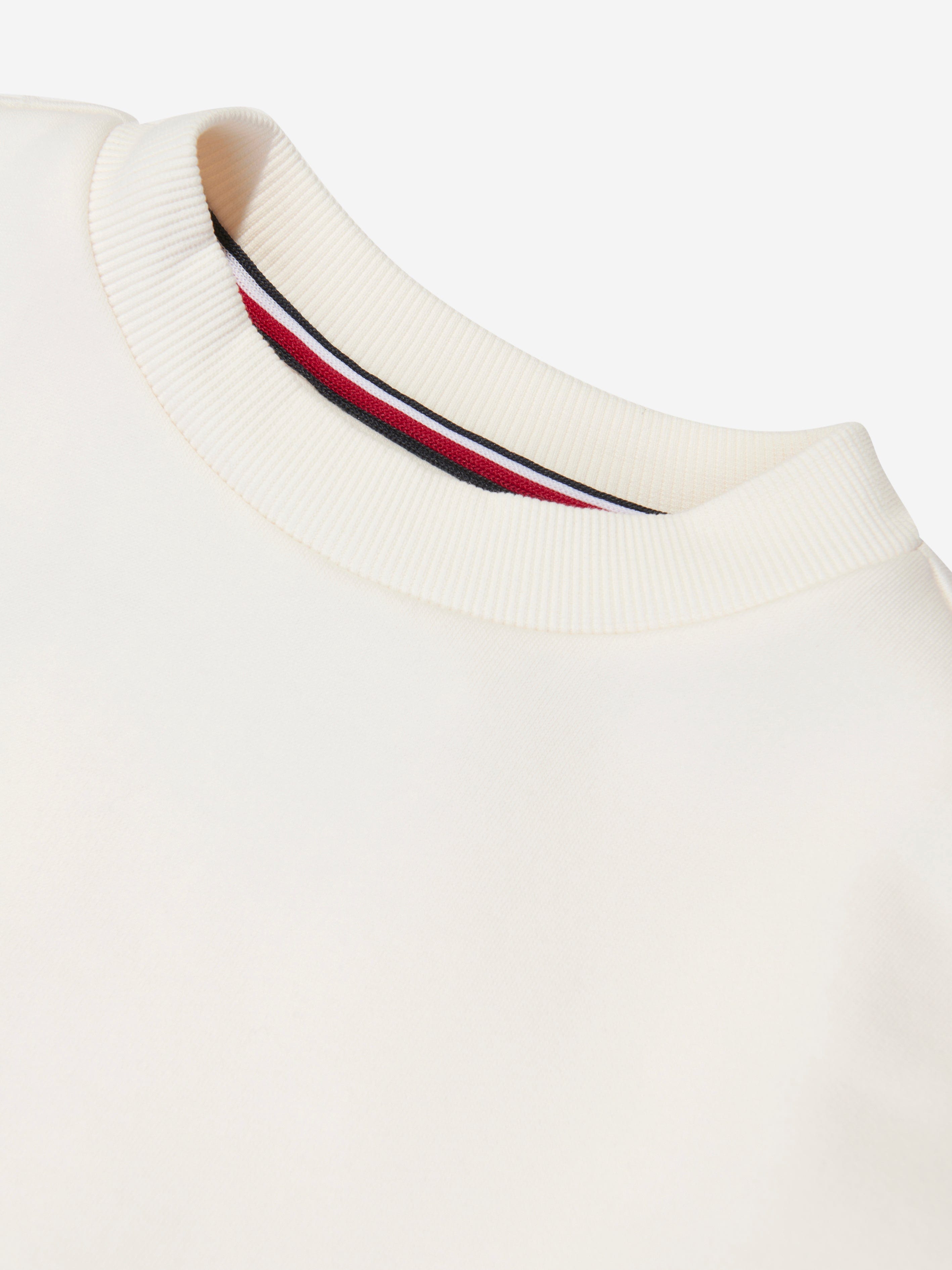 Tommy Hilfiger Girls Global Stripe Sweat Dress in White