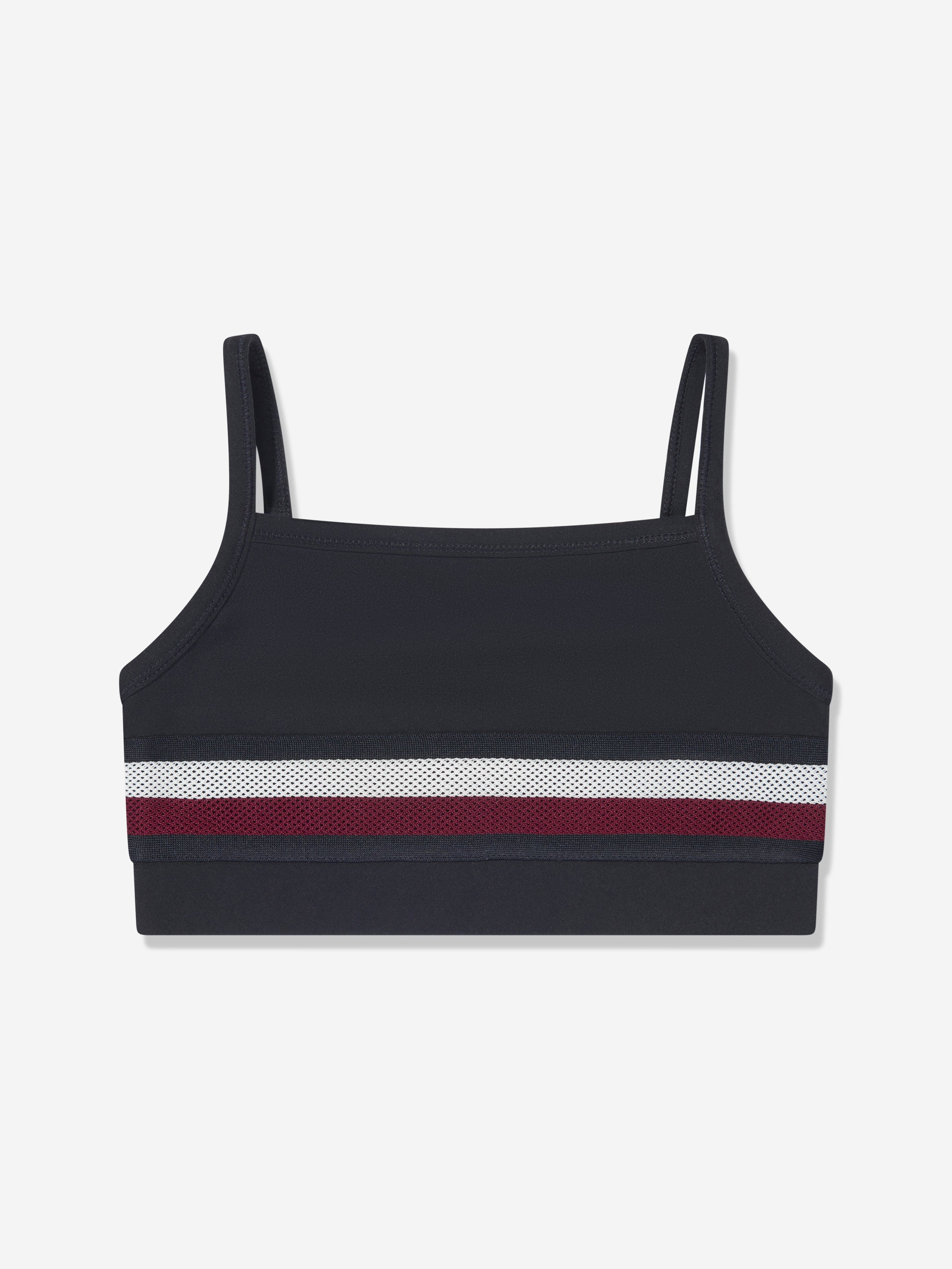 Tommy Hilfiger Girls Global Stripe Sports Top in Navy