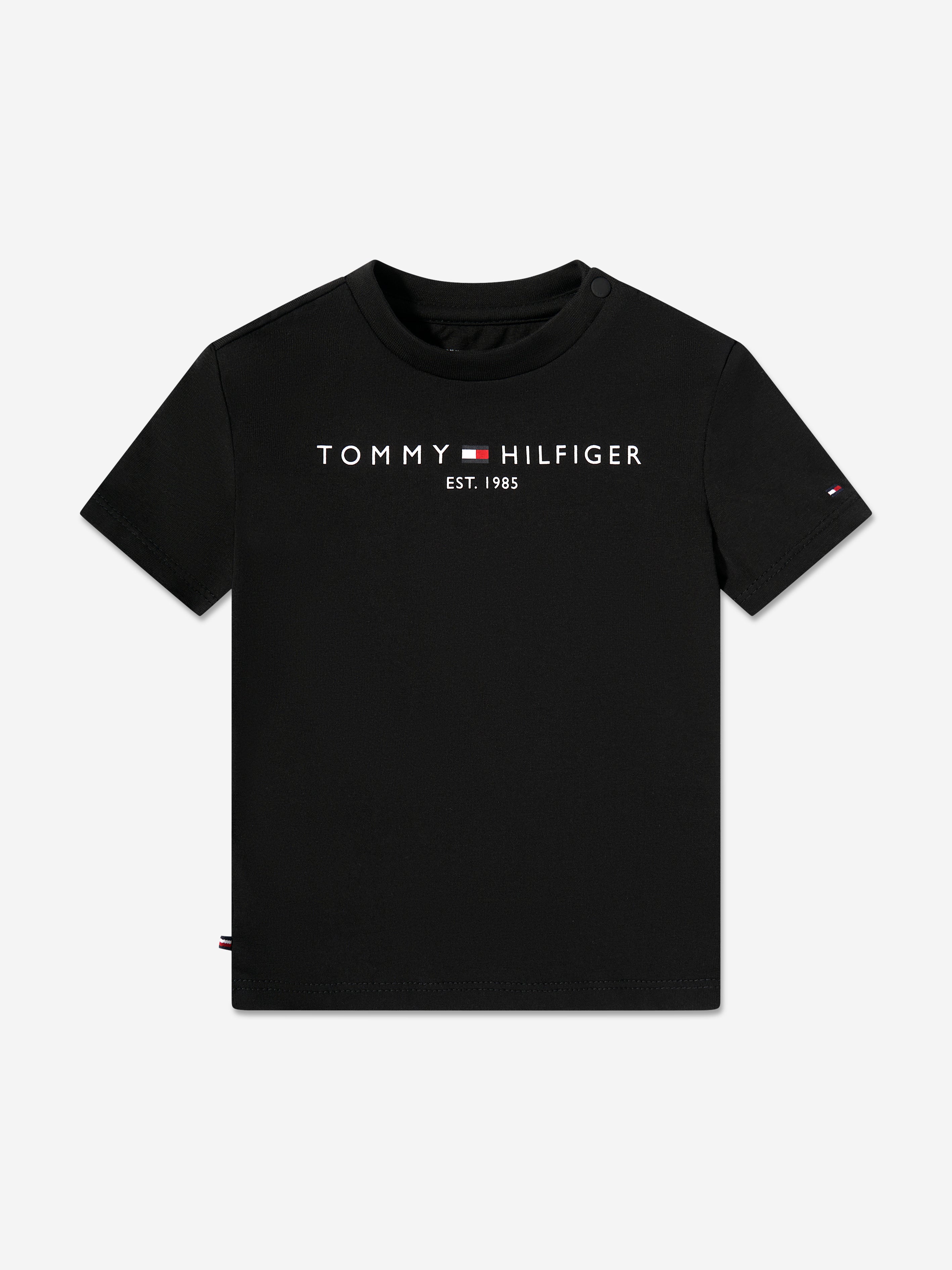 Tommy Hilfiger Baby Essential Logo T-Shirt in Black