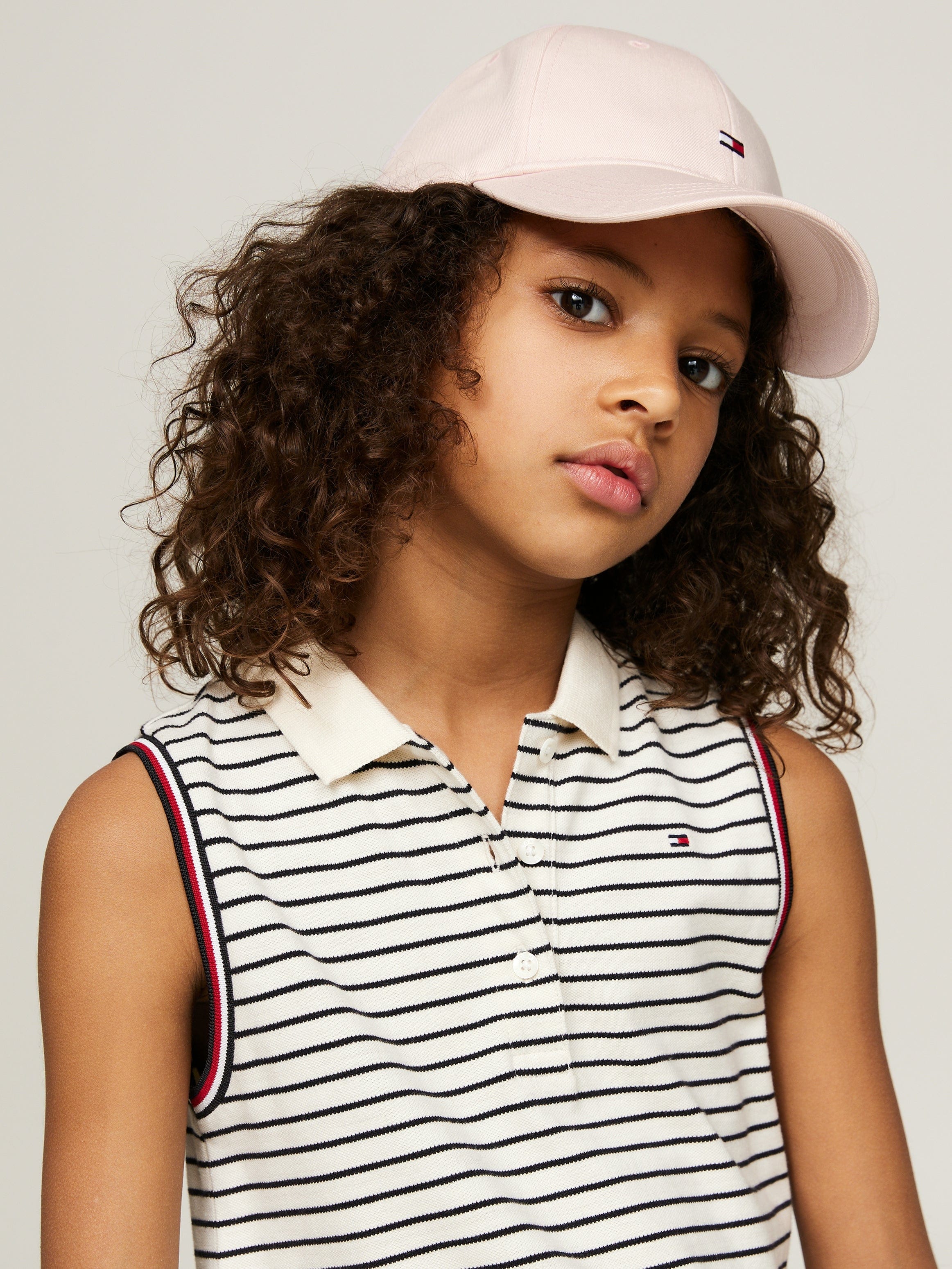 Tommy Hilfiger Girls Small Flag Logo Cap in Pink