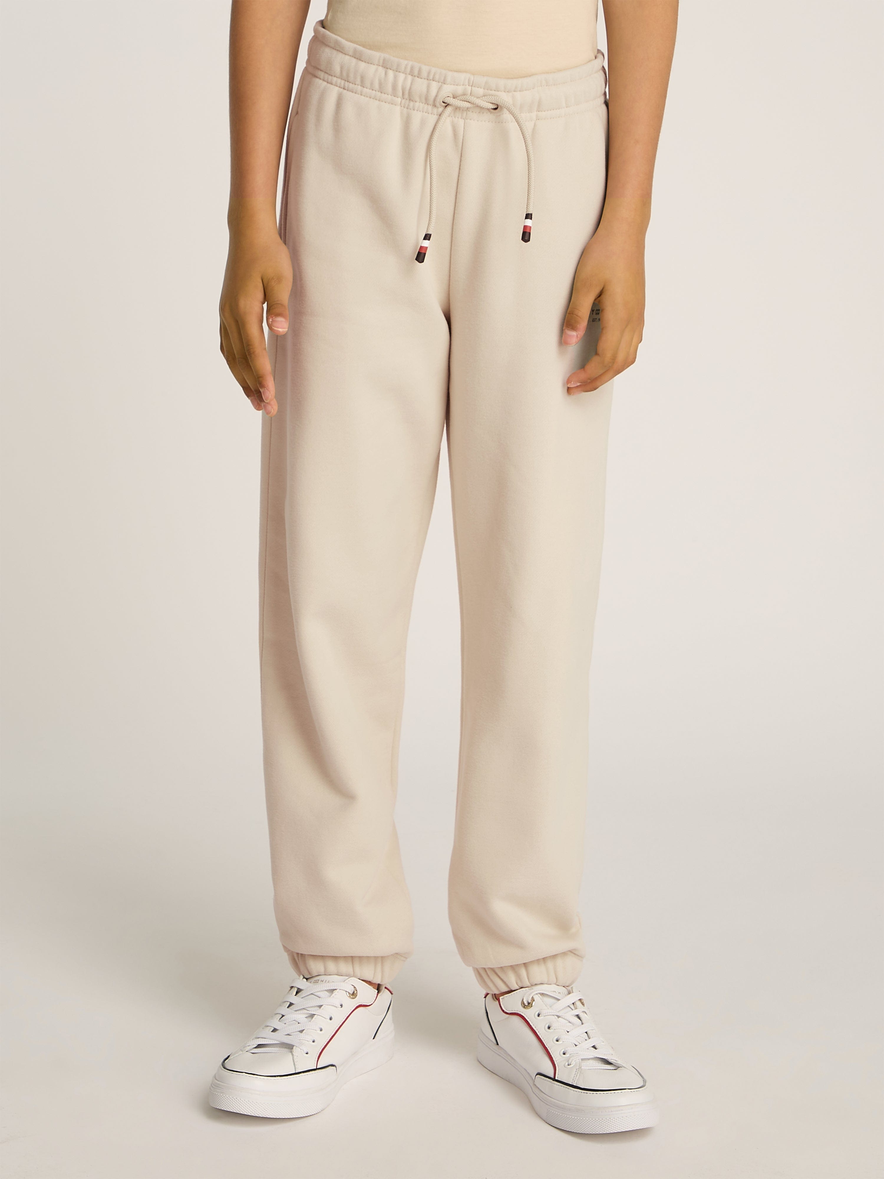Tommy Hilfiger Kids Mini Corp Logo Joggers in Beige