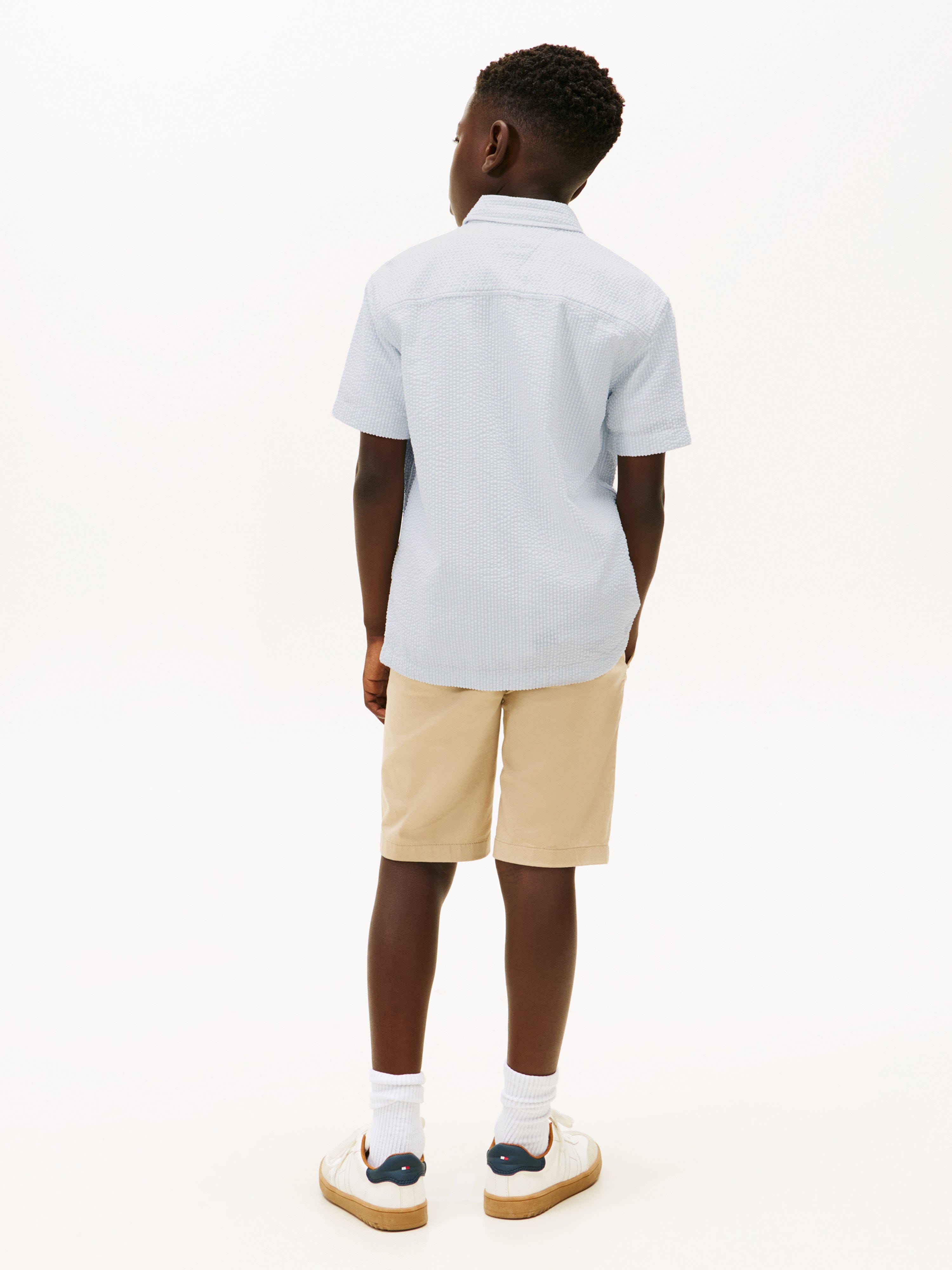 Tommy Hilfiger Boys Seersucker Shirt in Blue