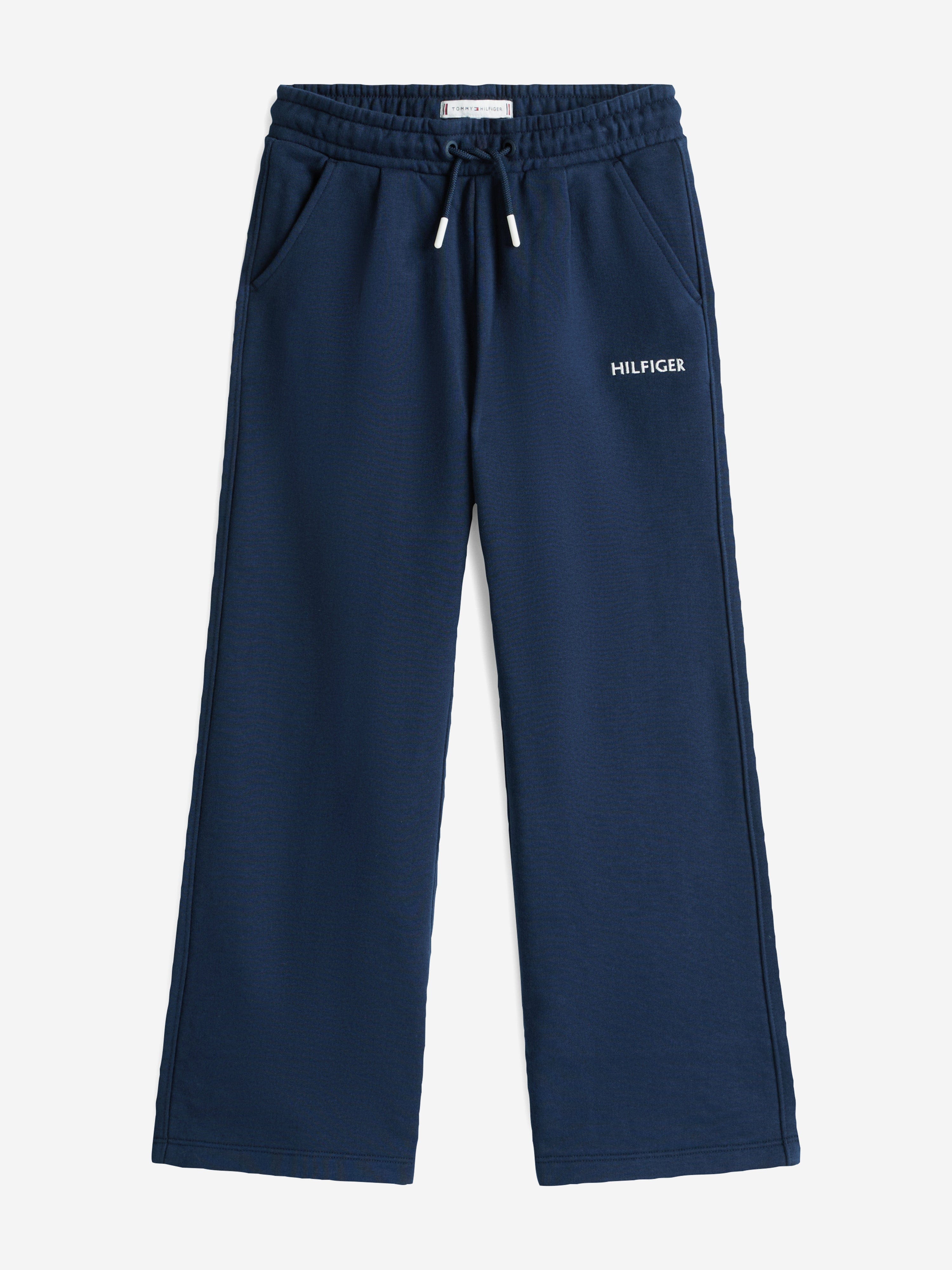Tommy Hilfiger Girls Hilfiger Flag Wide Joggers in Navy