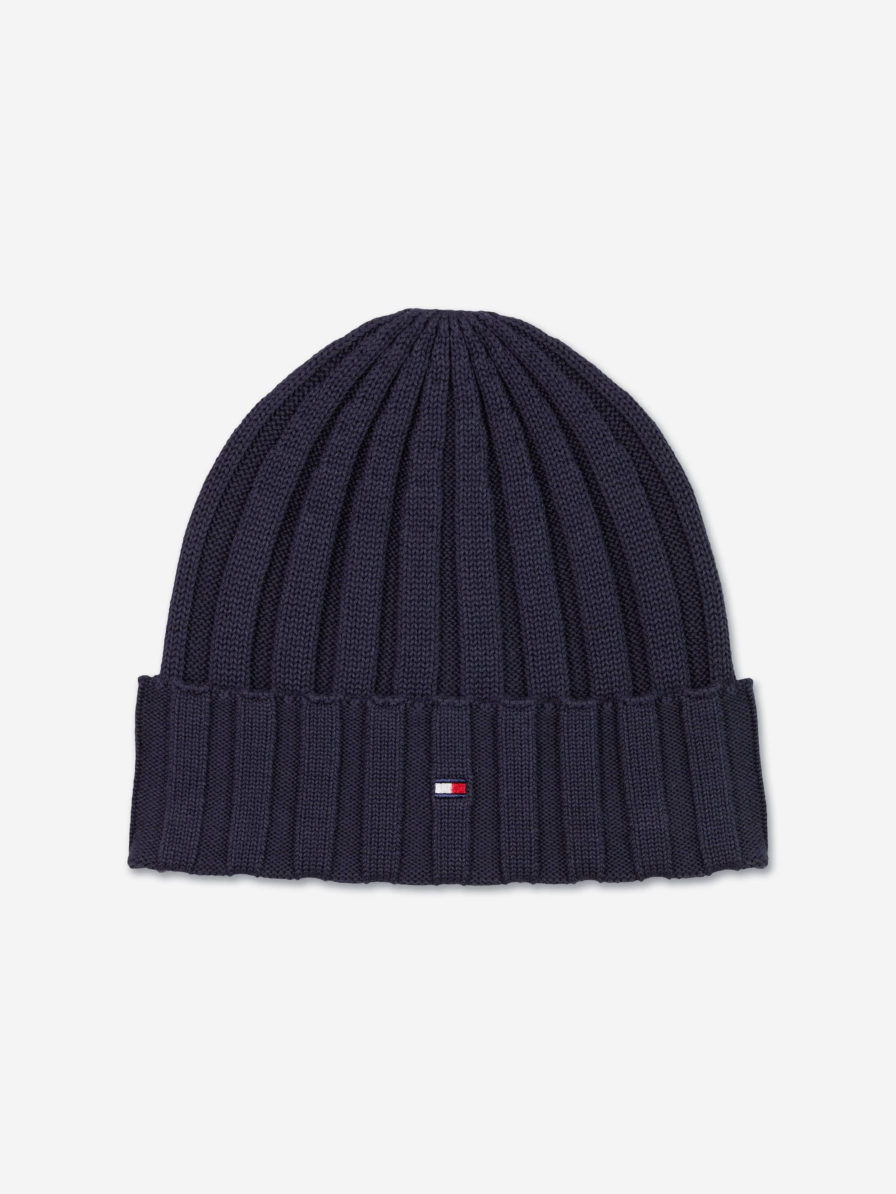 Tommy Hilfiger Kids Small Flag Beanie & Scarf Set in Navy