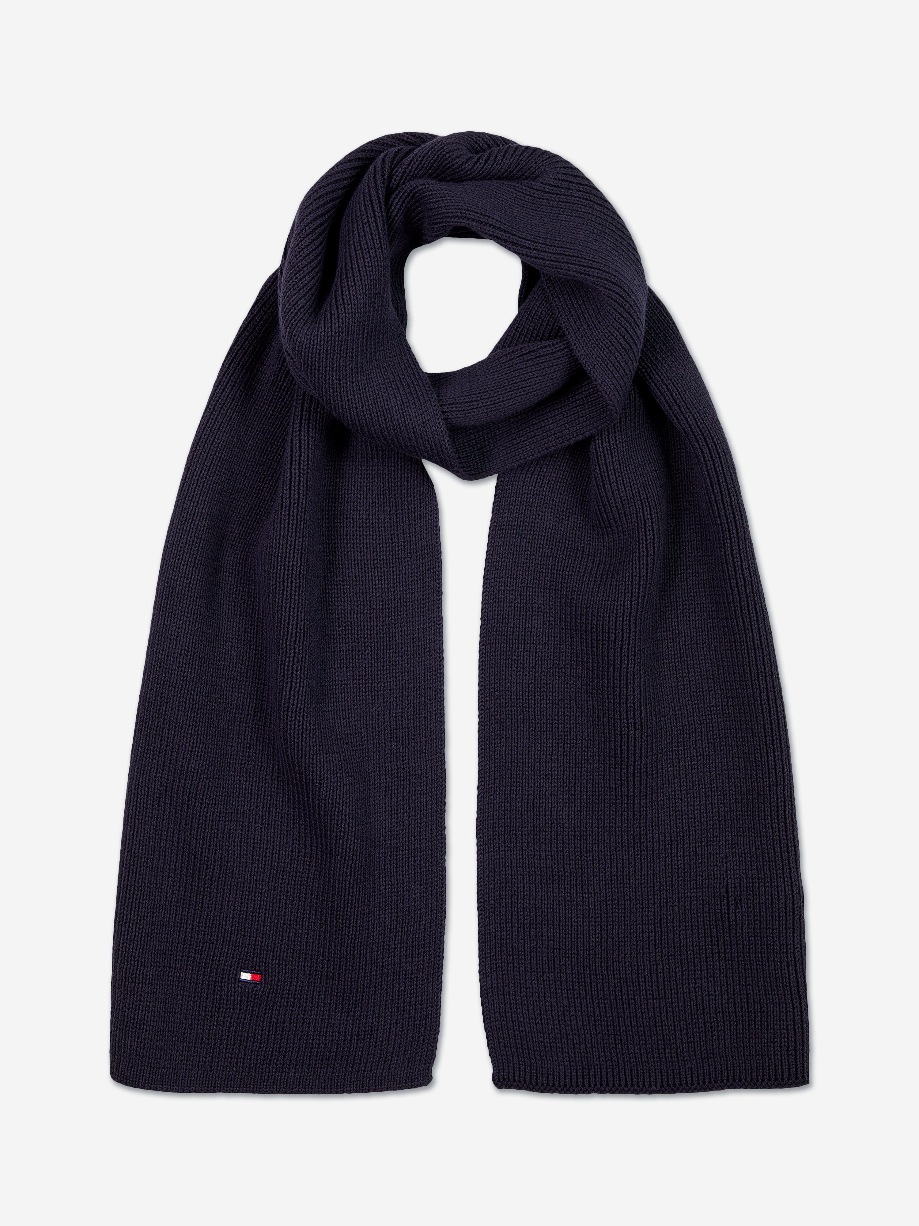 Tommy Hilfiger Kids Small Flag Beanie & Scarf Set in Navy