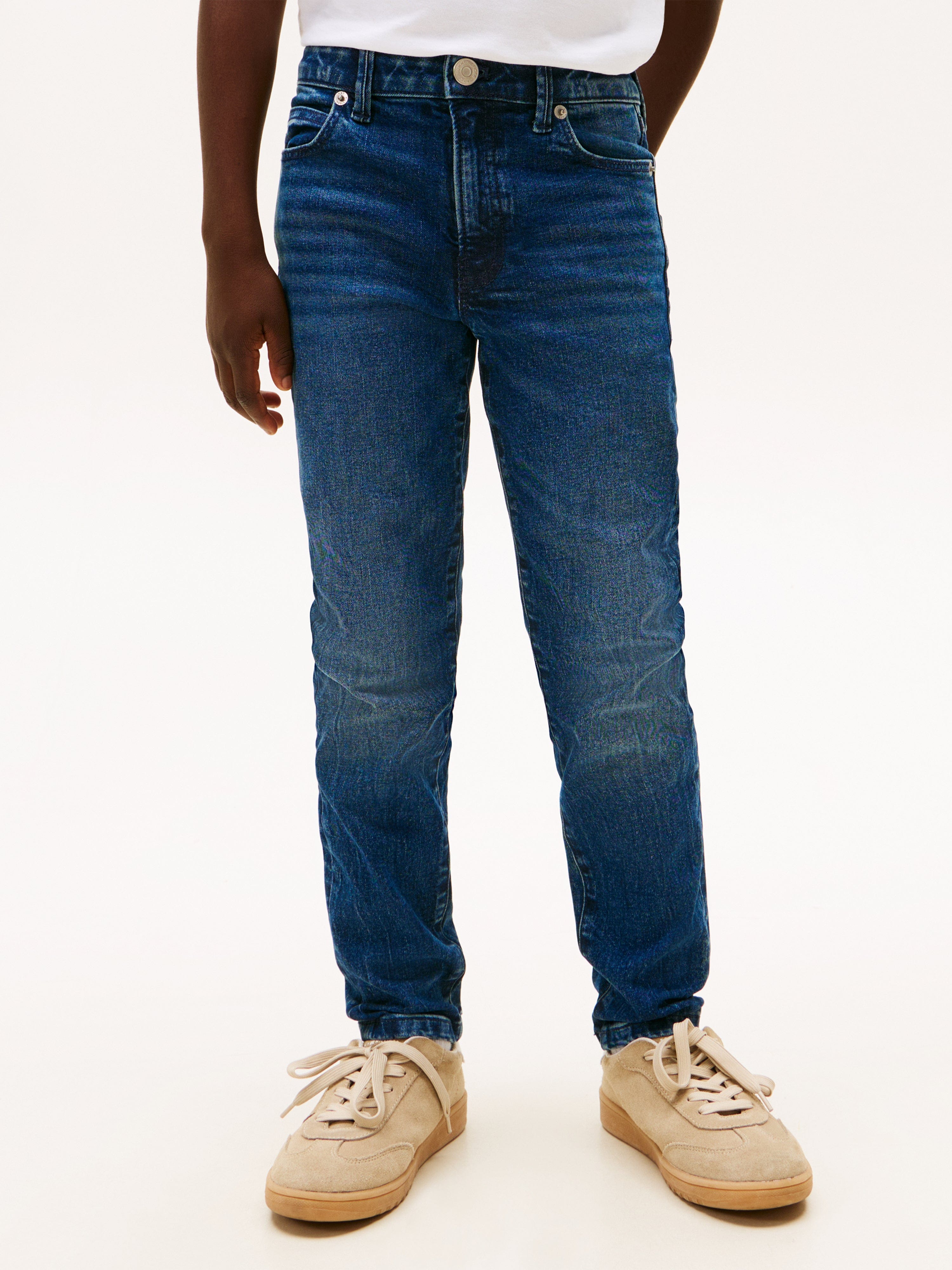 Tommy Hilfiger Boys Straight Fit Jeans in Navy