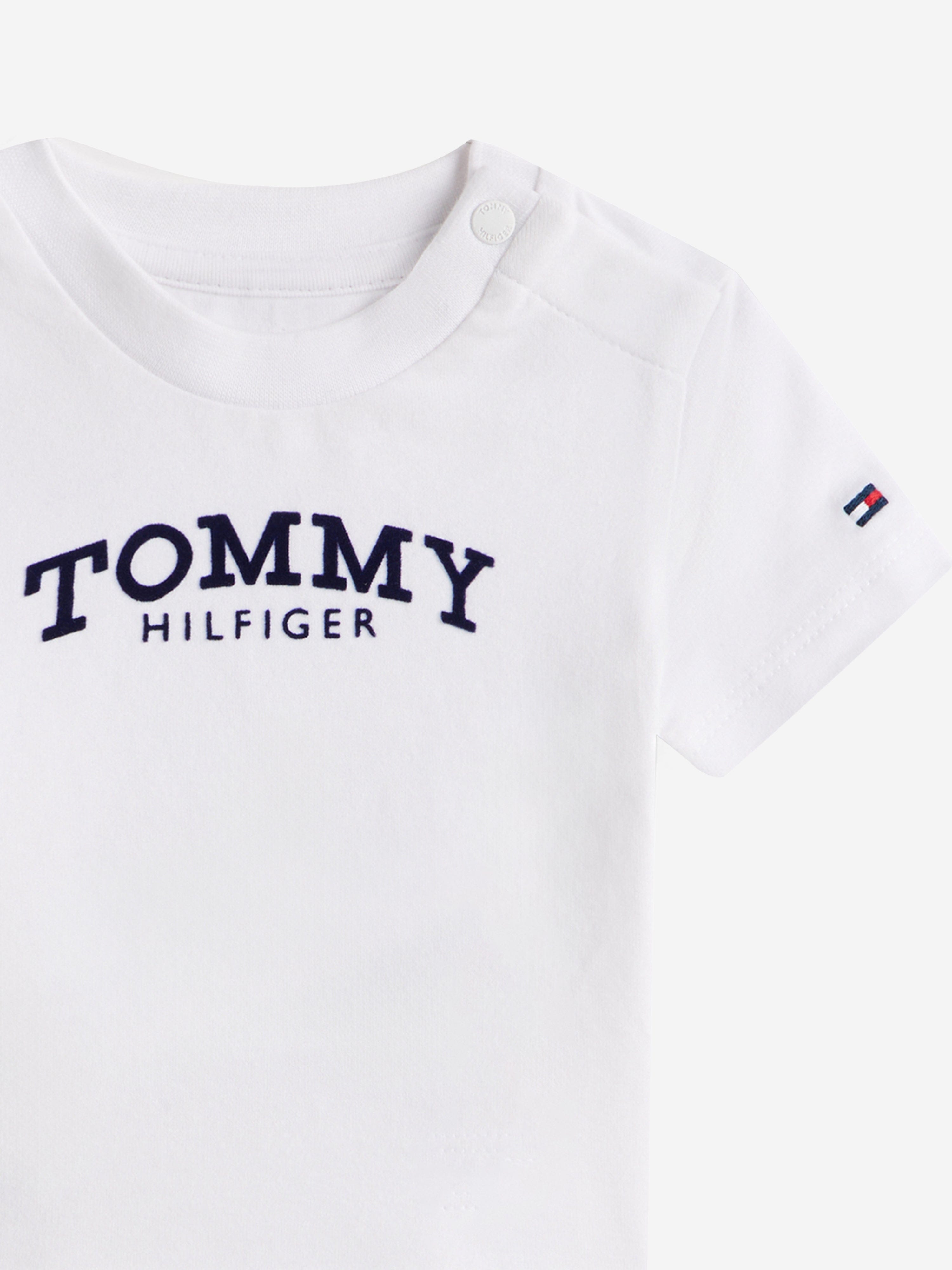 Tommy Hilfiger Baby Monotype Logo T-Shirt in White
