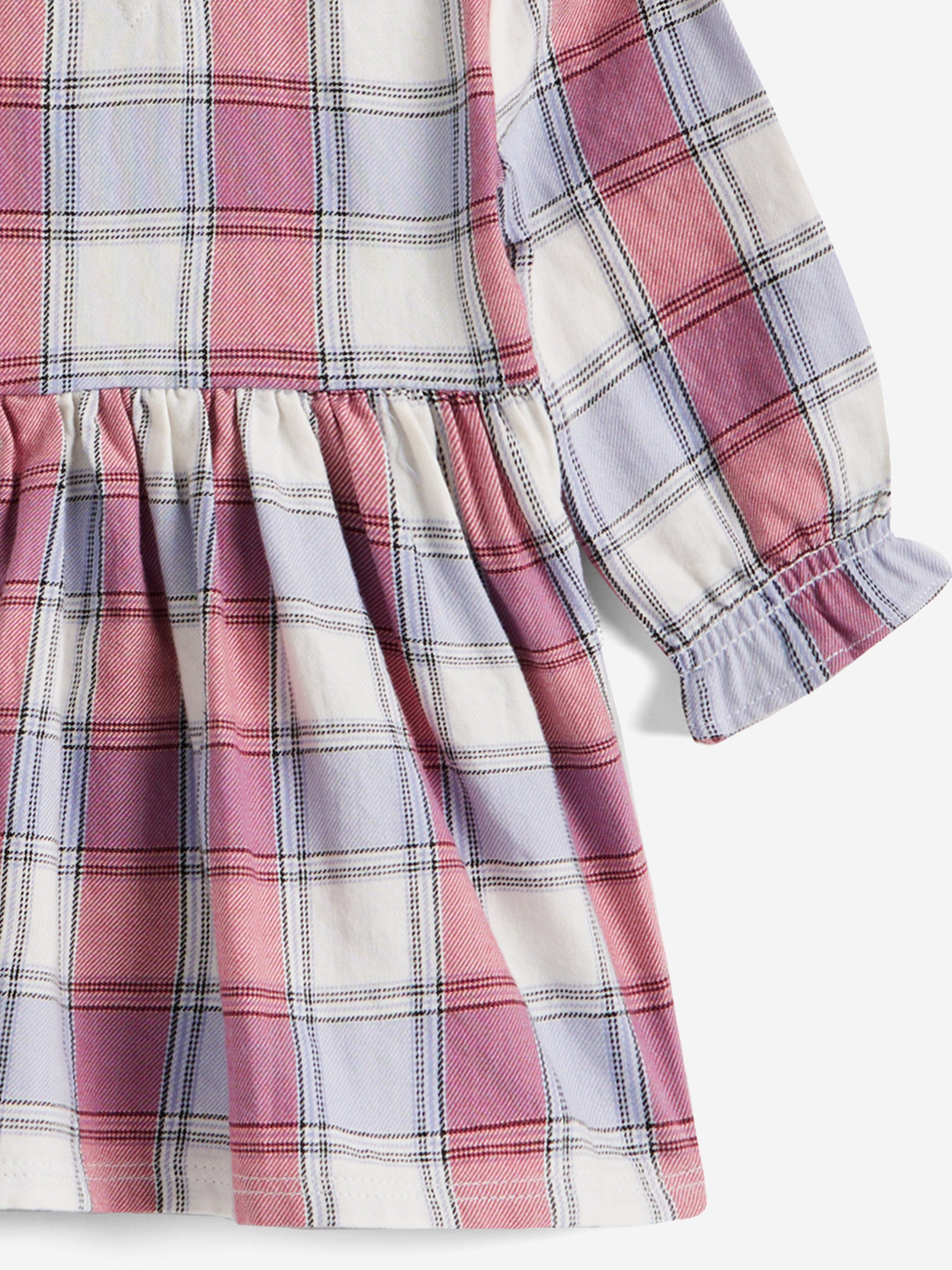 Tommy Hilfiger Baby Girls Checked Dress in Purple