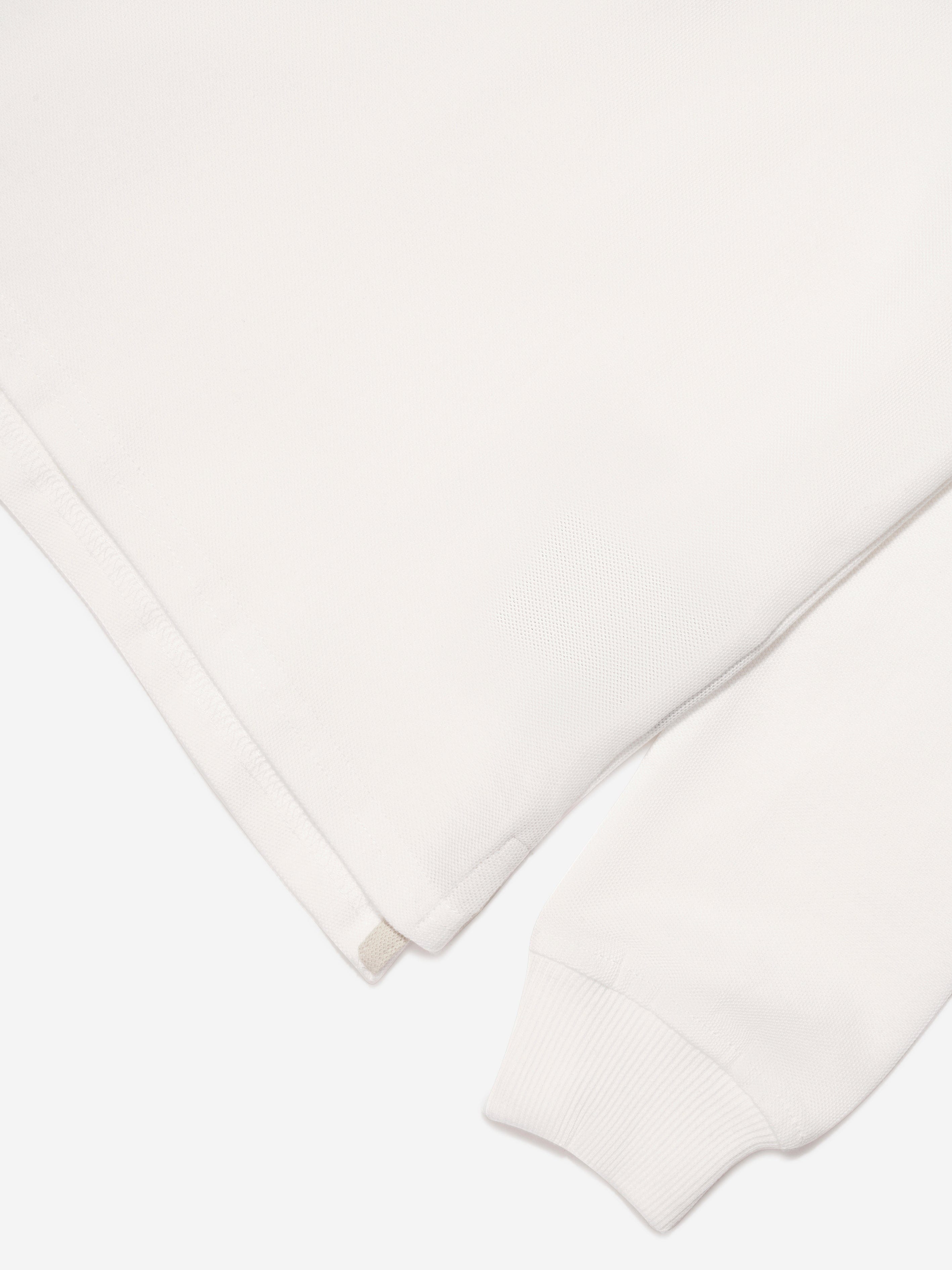 Trussardi Boys Mira Long Sleeve Polo Shirt in Ivory