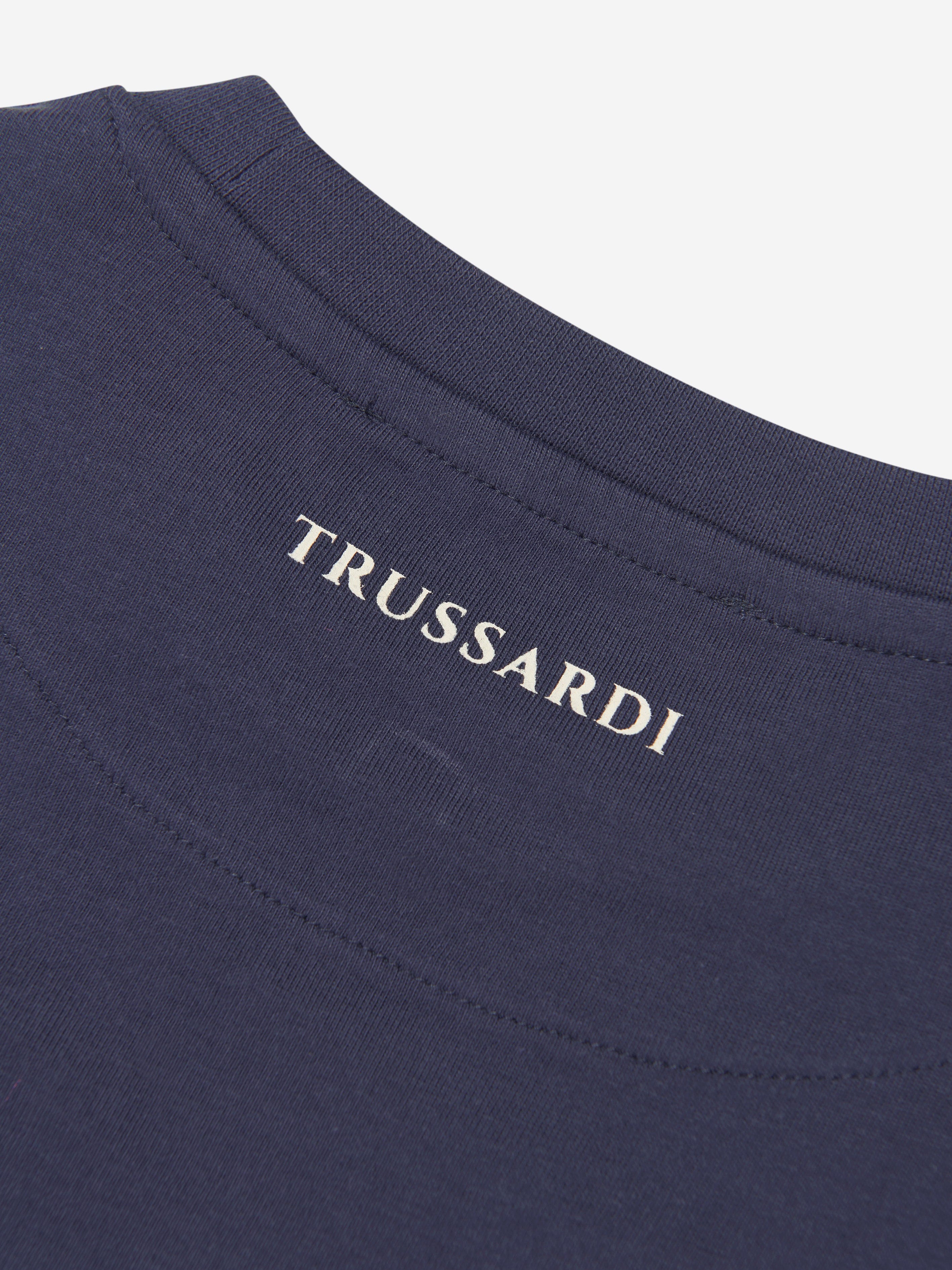 Trussardi Boys Azha Long Sleeve T-Shirt in Navy