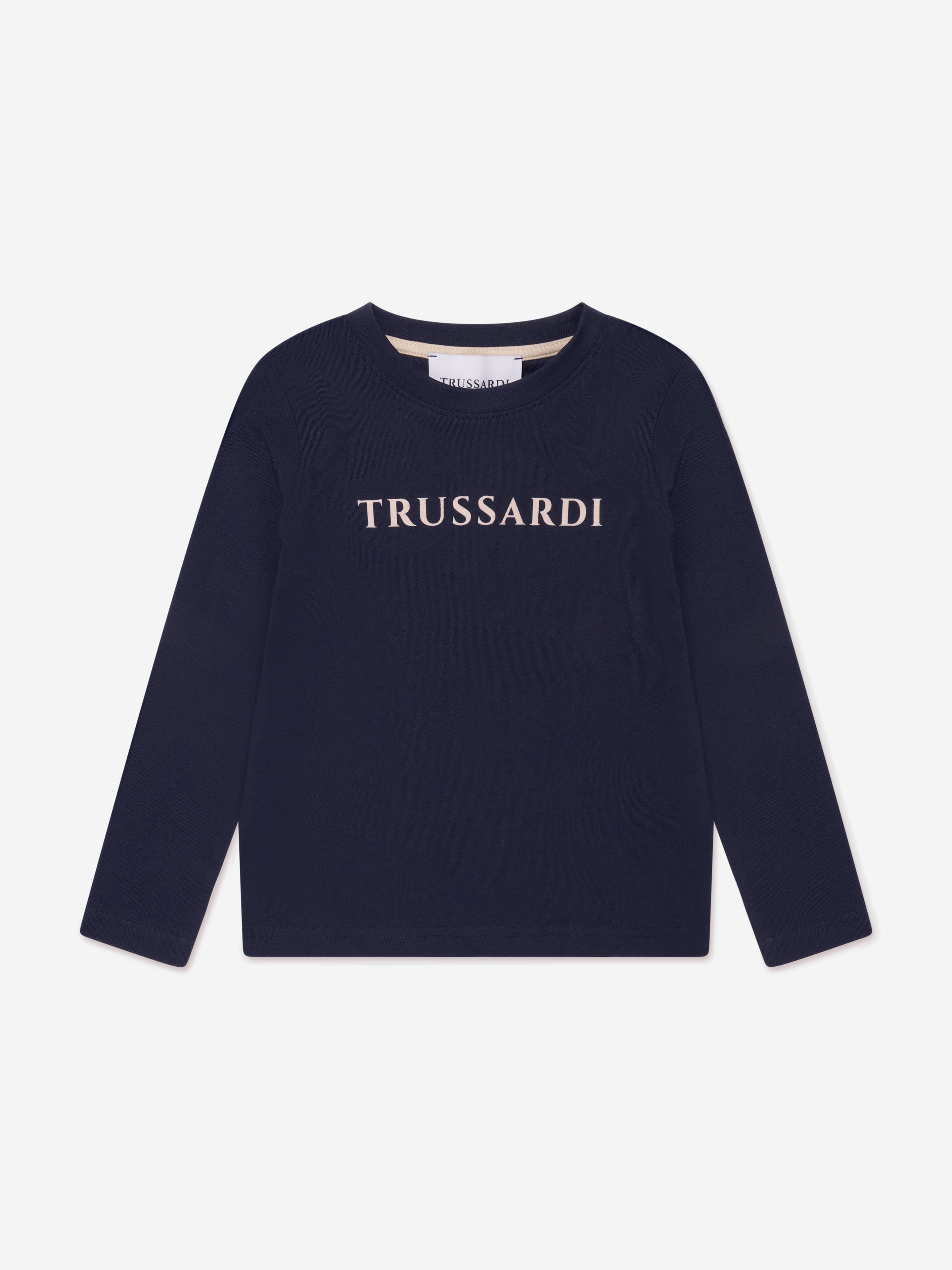 Trussardi Boys Beid Long Sleeve T-Shirt in Navy