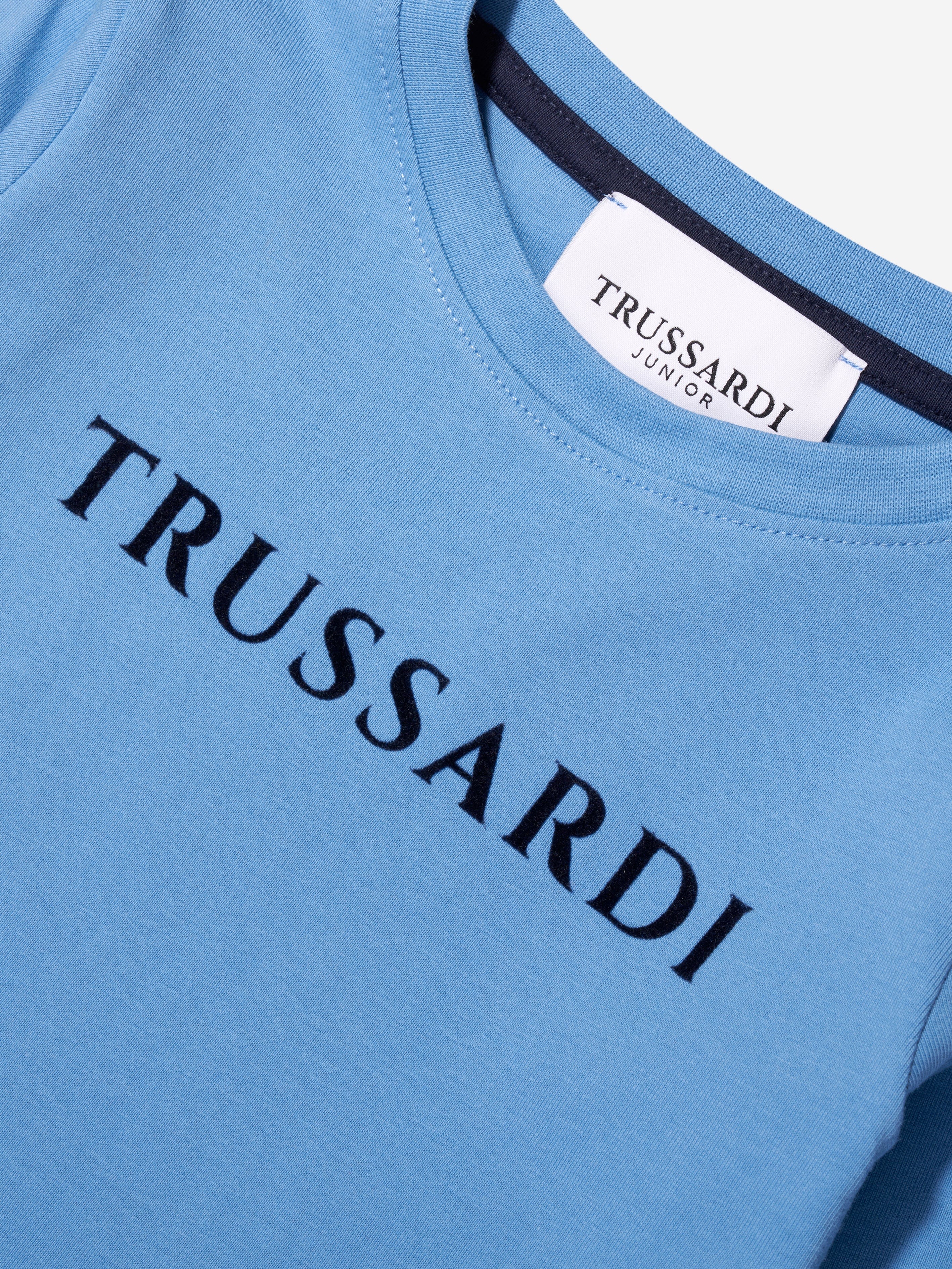 Trussardi Boys Beid Long Sleeve T-Shirt in Blue