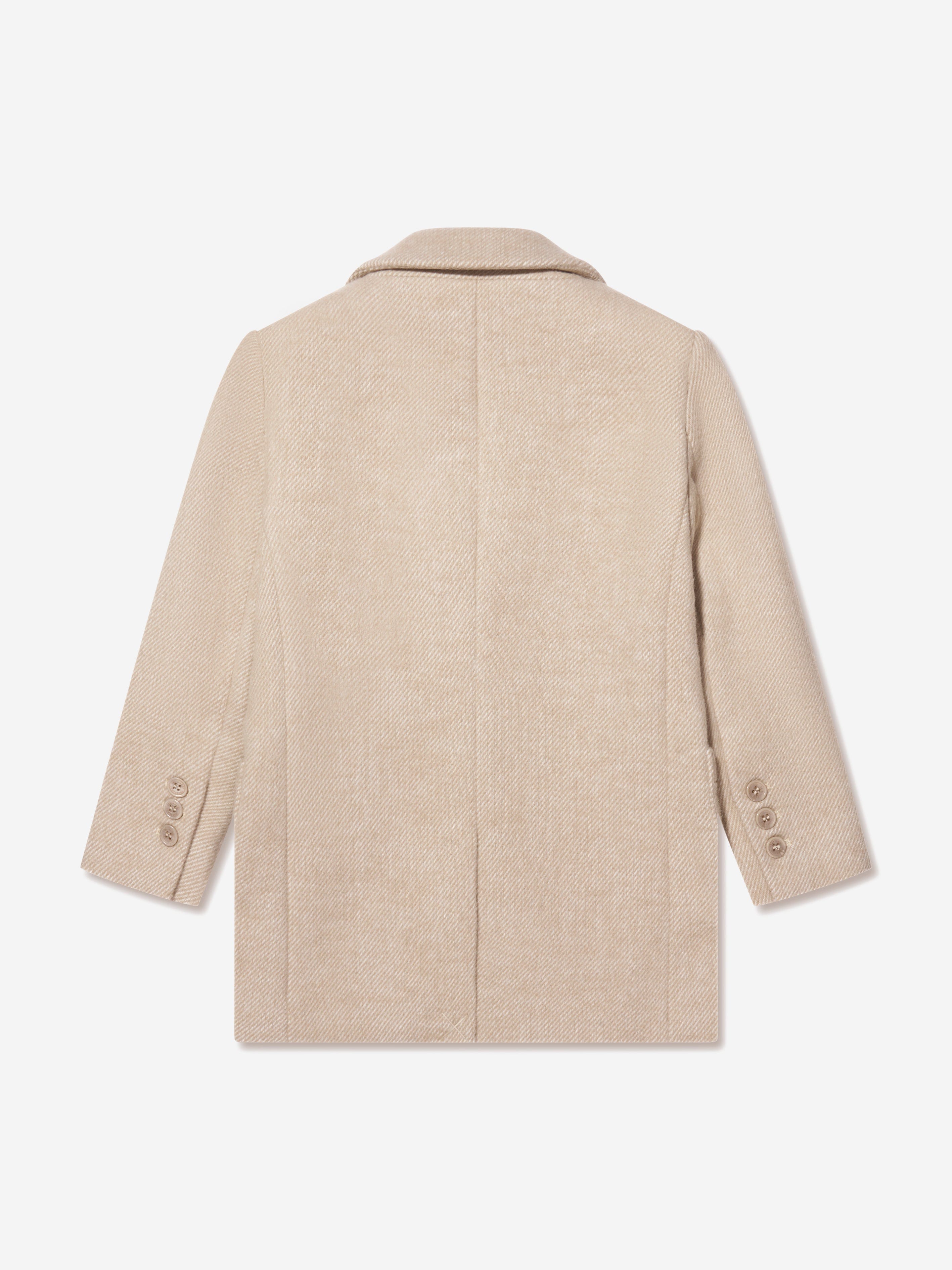 Trussardi Boys Imaril Long Coat in Beige