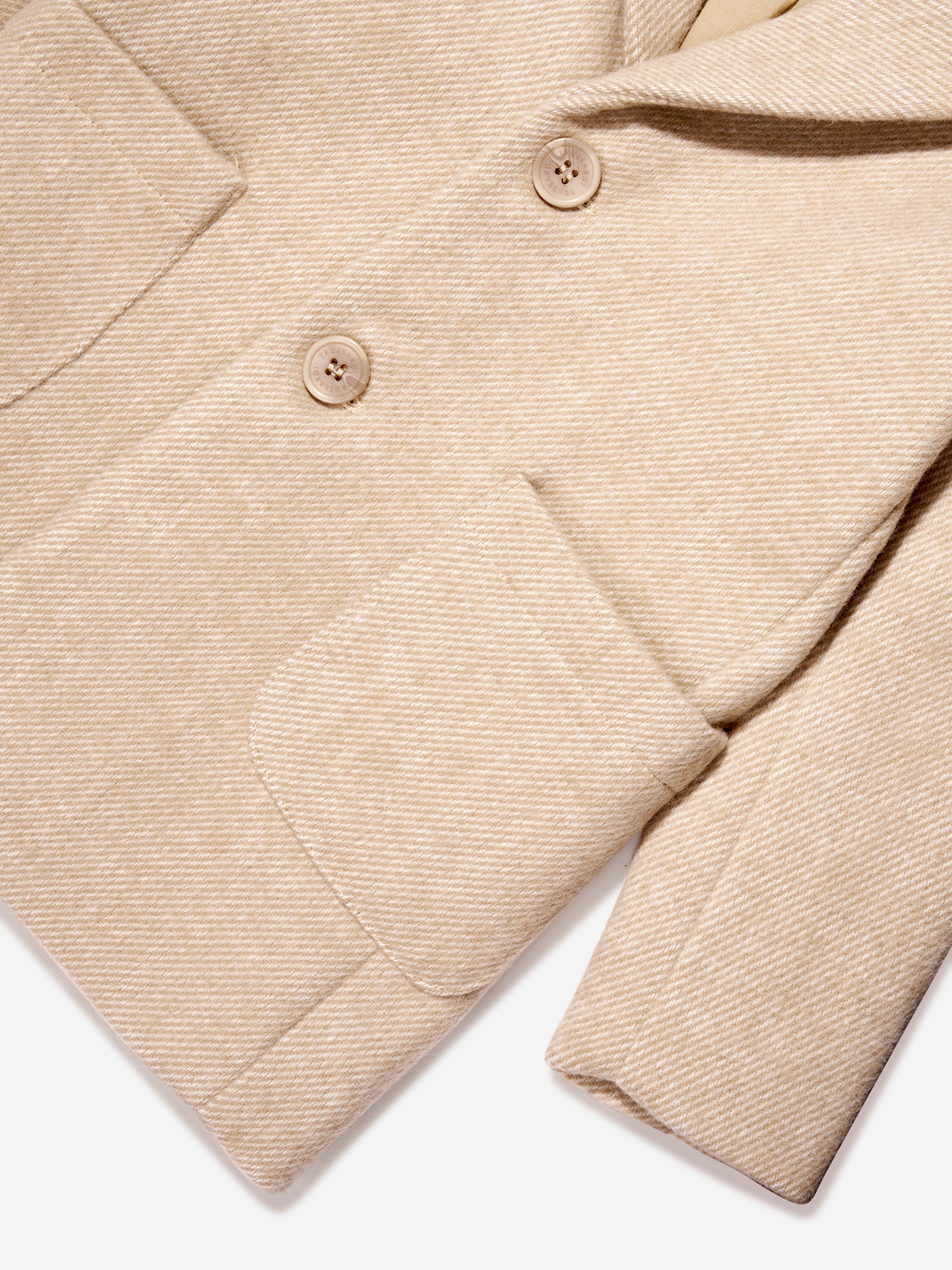 Trussardi Boys Imaril Long Coat in Beige
